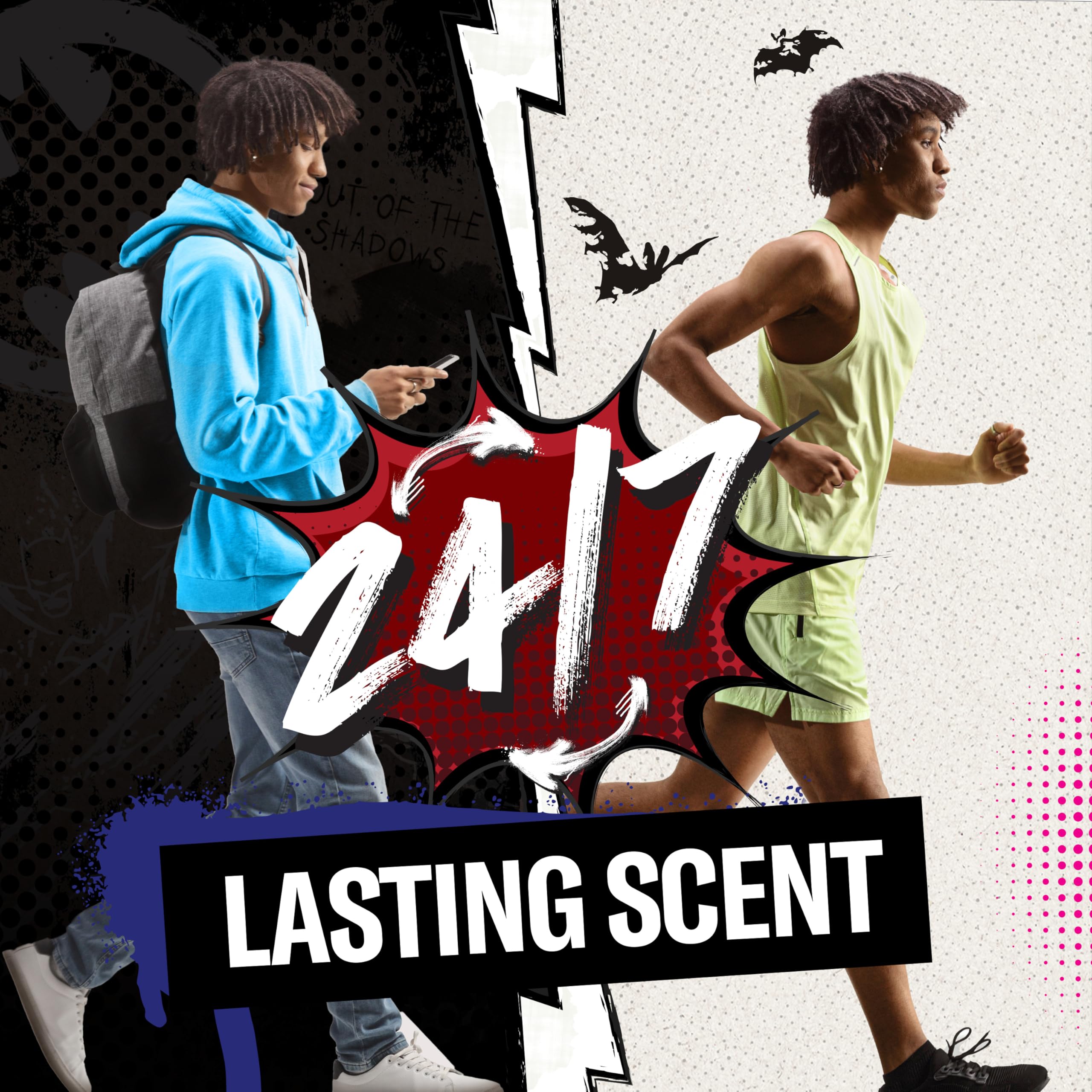 Old Spice Aluminum Free Body Deodorant Dry Body Spray for Men, 24/7 Freshness & Lasting Scent, 24/7 Sweat & Odor Protection, Smell Like a Hero, Batman, Black Cherry & Nightfall Scent, 5.1 oz - Image 5