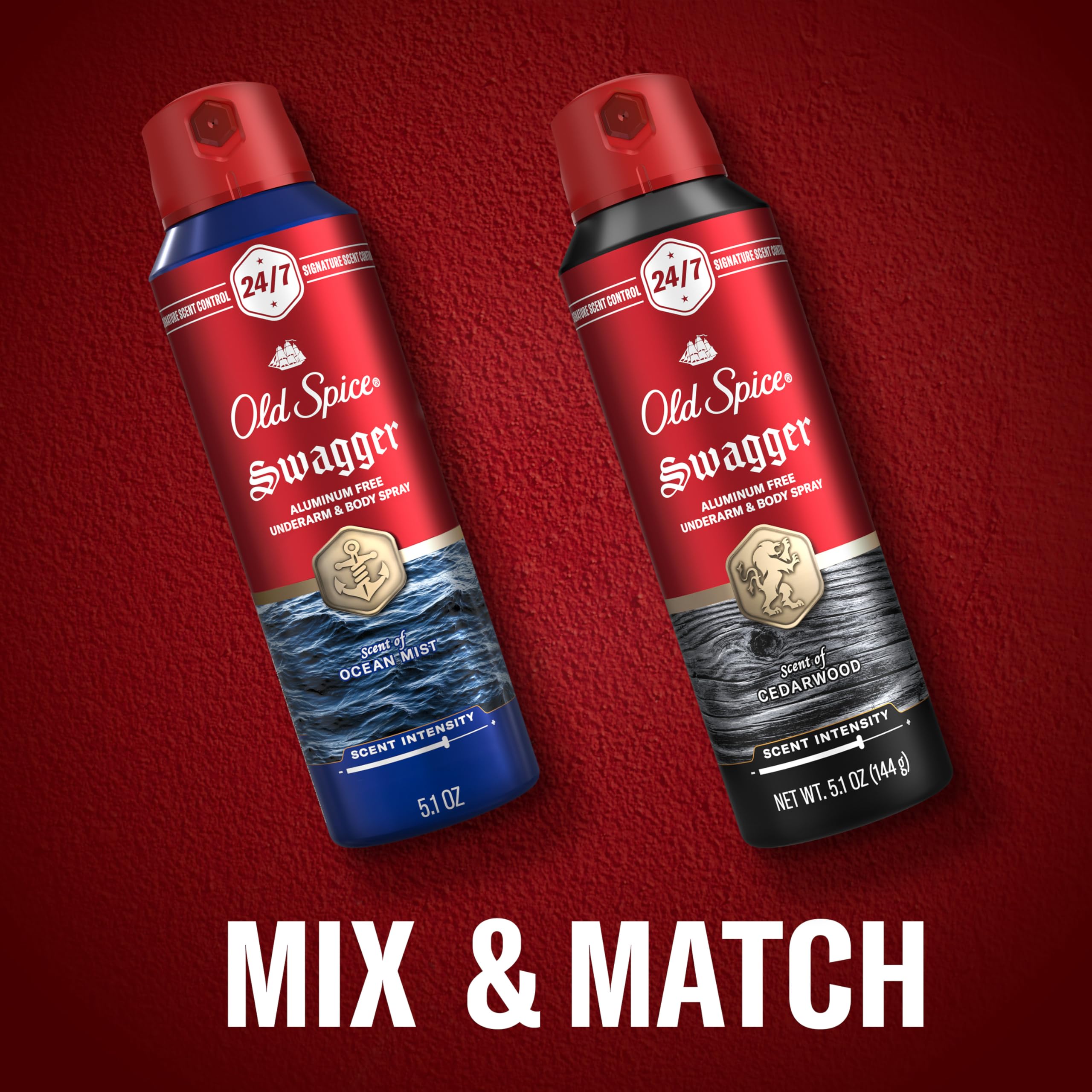 Old Spice Aluminum Free Body Spray for Men, 24/7 Signature Scent & Lasting Freshness, All-Day Odor Protection, Easy Application, Swagger with Cedarwood, Apple, & Fresh Herbs Scent, 5.1 oz (Pack of 3) - Image 12