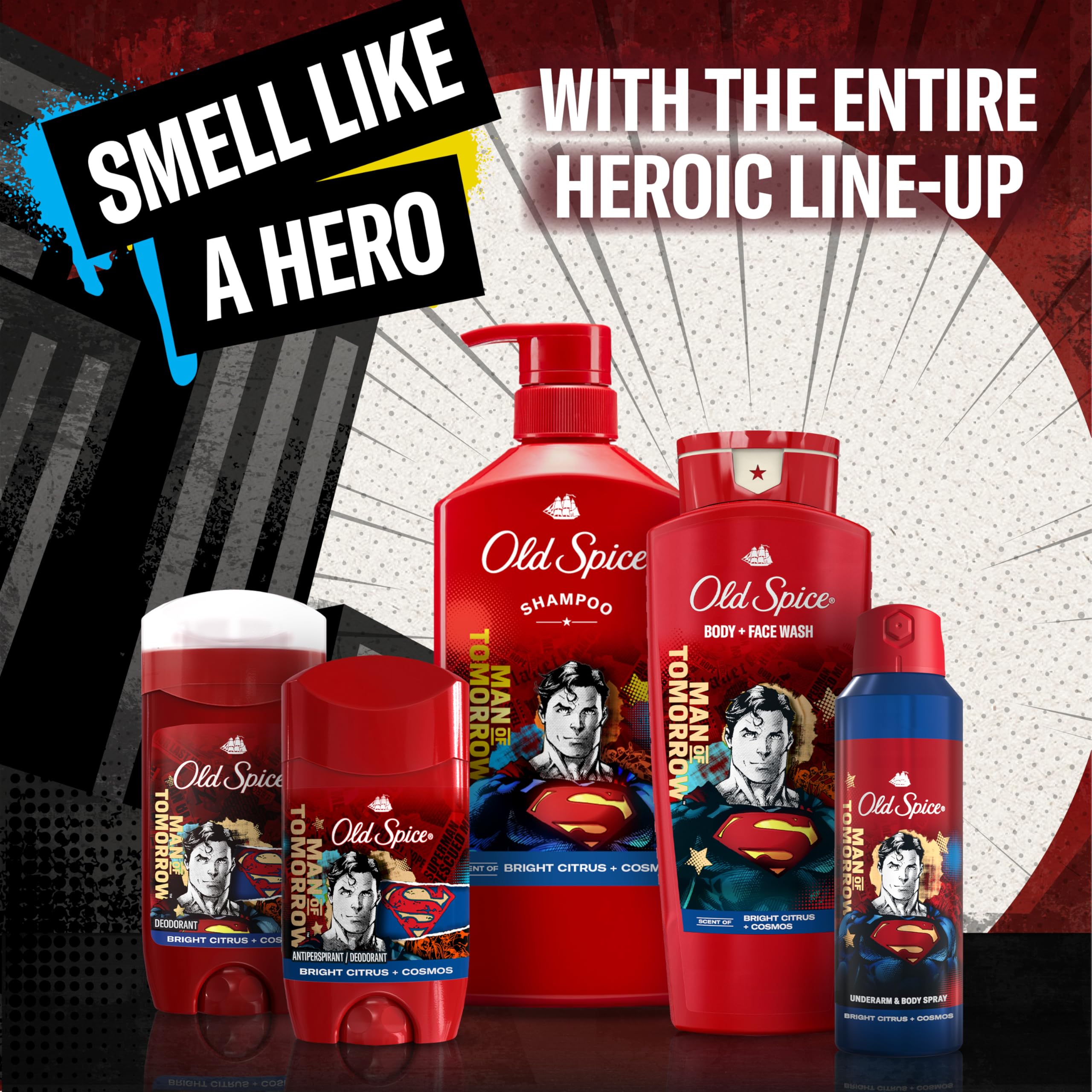 Old Spice Aluminum Free Deodorant for Men, 24/7 Freshness & Lasting Scent, 24/7 Long Lasting Sweat & Odor Protection, Smell Like a Hero, Superman, Bright Citrus and Cosmos Scent, 3 oz - Image 7