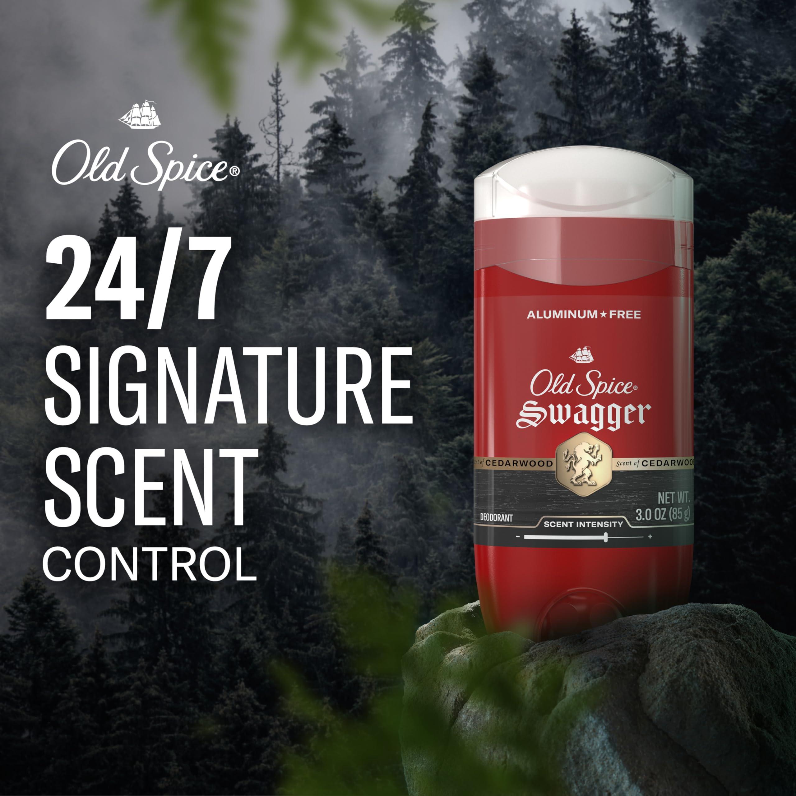 Old Spice Aluminum Free Deodorant for Men, 24/7 Odor Protection, 24/7 Freshness & Lasting Scent, Goes on Clean, 3.0 oz (Pack of 2) - Image 3