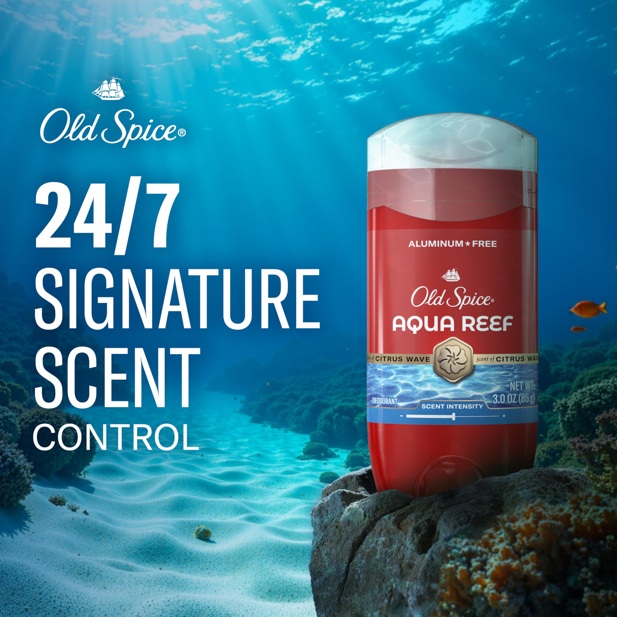 Old Spice Aluminum Free Deodorant for Men, 24/7 Odor Protection, 24/7 Freshness & Lasting Scent, Aqua Reef with Cypress Scent, 3.0 oz with Travel Size Swagger Body Wash (Pack of 4) - Image 3