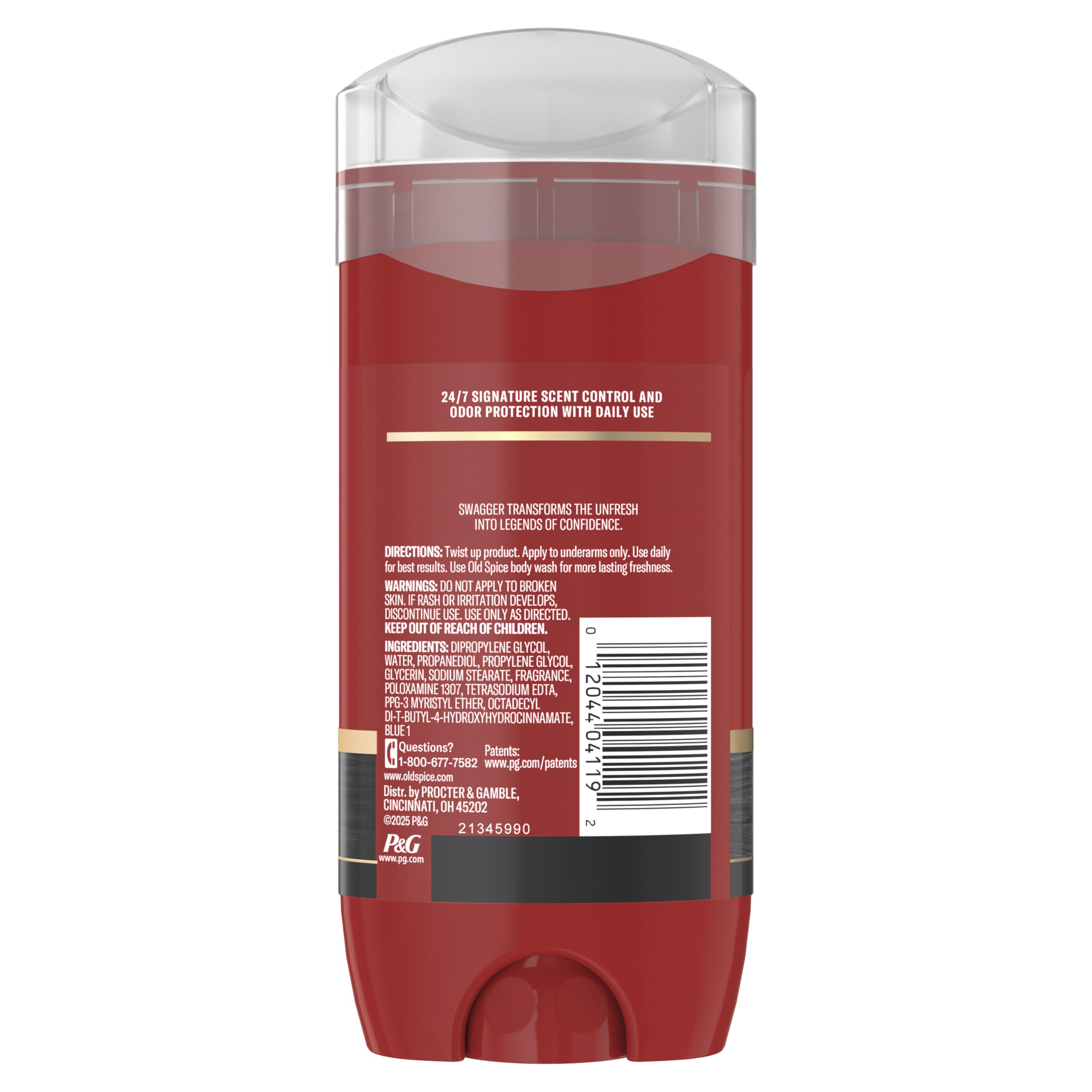 Old Spice Aluminum Free Deodorant for Men, 24/7 Protection to Eliminate Odors, 24/7 Freshness & Lasting Scent, Swagger with Lime & Cedarwood Scent, 3.8 oz (Pack of 3) - Image 13
