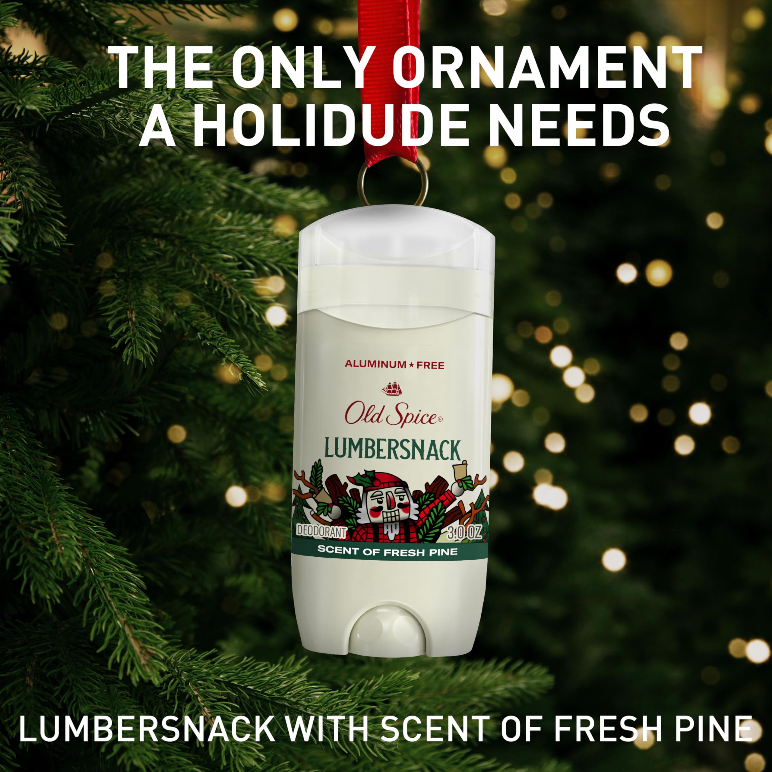 Old Spice Aluminum Free Deodorant for Men, Holidudes Limited Edition, 24/7 Holiday Freshness, Odor Protection, Stocking Stuffer, Lumbersnack with Fresh Pine Scent, 3.0 oz - Image 6