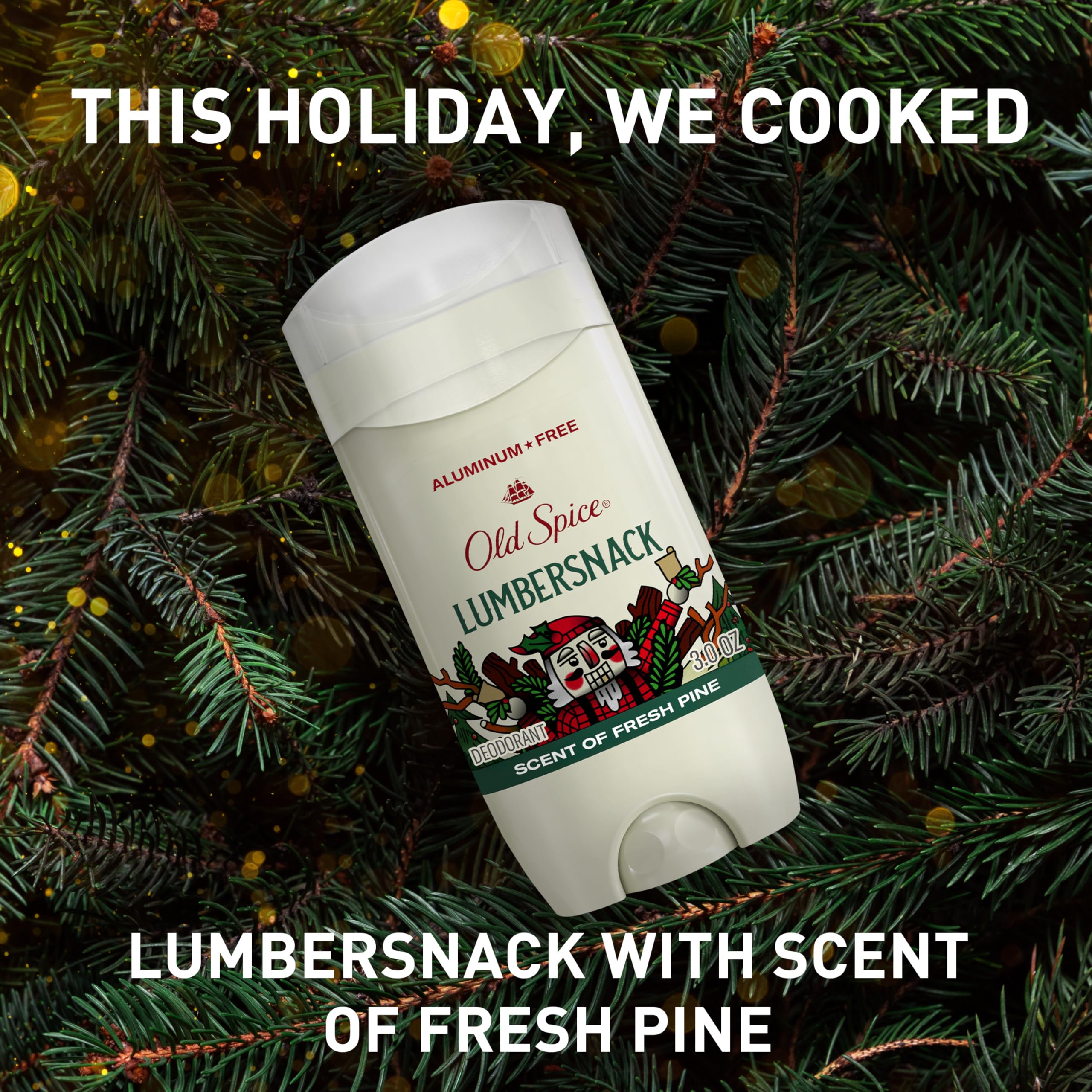 Old Spice Aluminum Free Deodorant for Men, Holidudes Limited Edition, 24/7 Holiday Freshness, Odor Protection, Stocking Stuffer, Lumbersnack with Fresh Pine Scent, 3.0 oz - Image 7