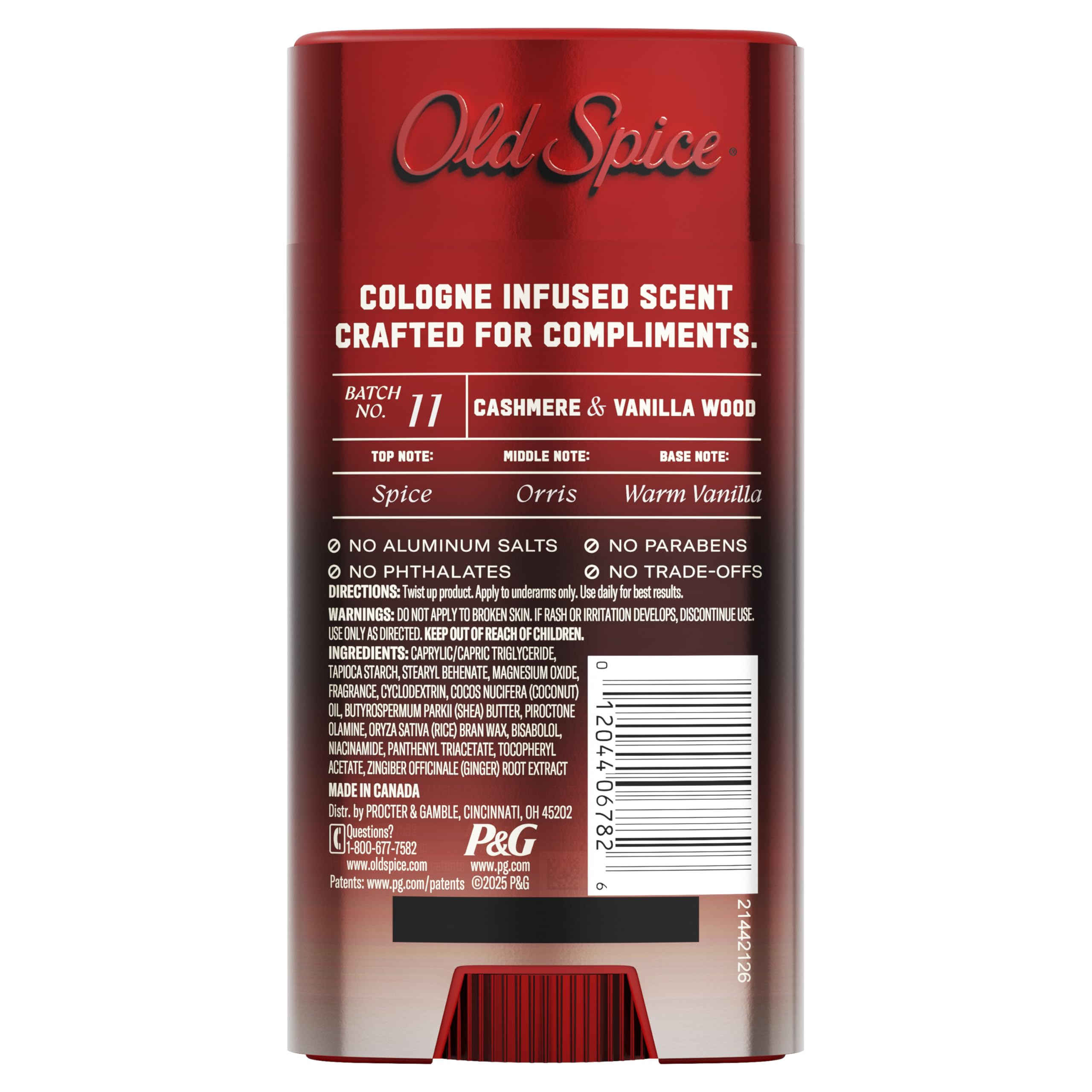 Old Spice Aluminum Free Deodorant for Men, The Spice Alchemist Collection, 24/7 Cologne Infused Scent, No Trade Off Formula, Free of Parabens & Phthalates, Cashmere + Vanilla Wood Scent, 3.0 oz - Image 16
