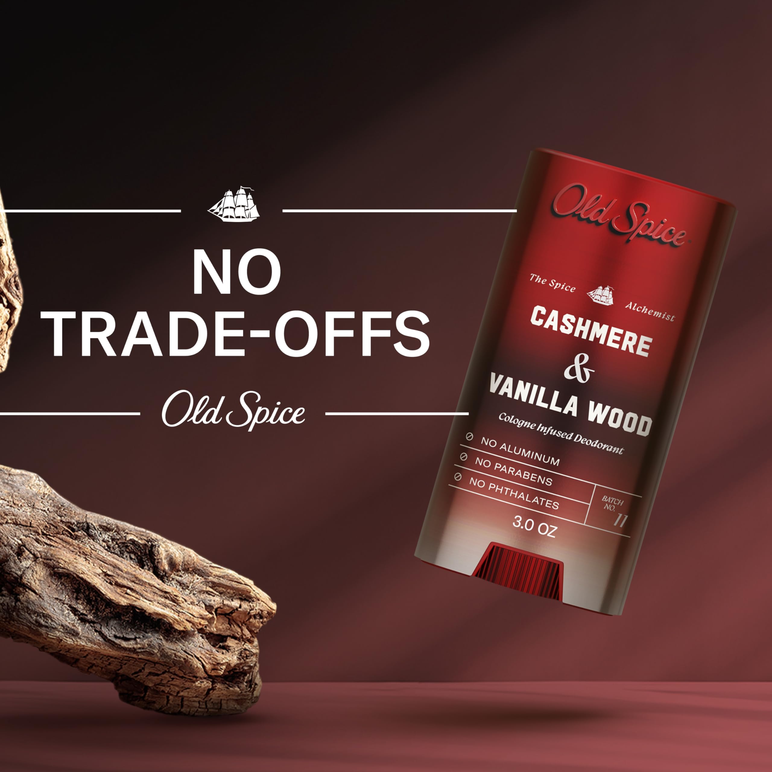 Old Spice Aluminum Free Deodorant for Men, The Spice Alchemist Collection, 24/7 Cologne Infused Scent, No Trade Off Formula, Free of Parabens & Phthalates, Cashmere + Vanilla Wood Scent, 3.0 oz - Image 6