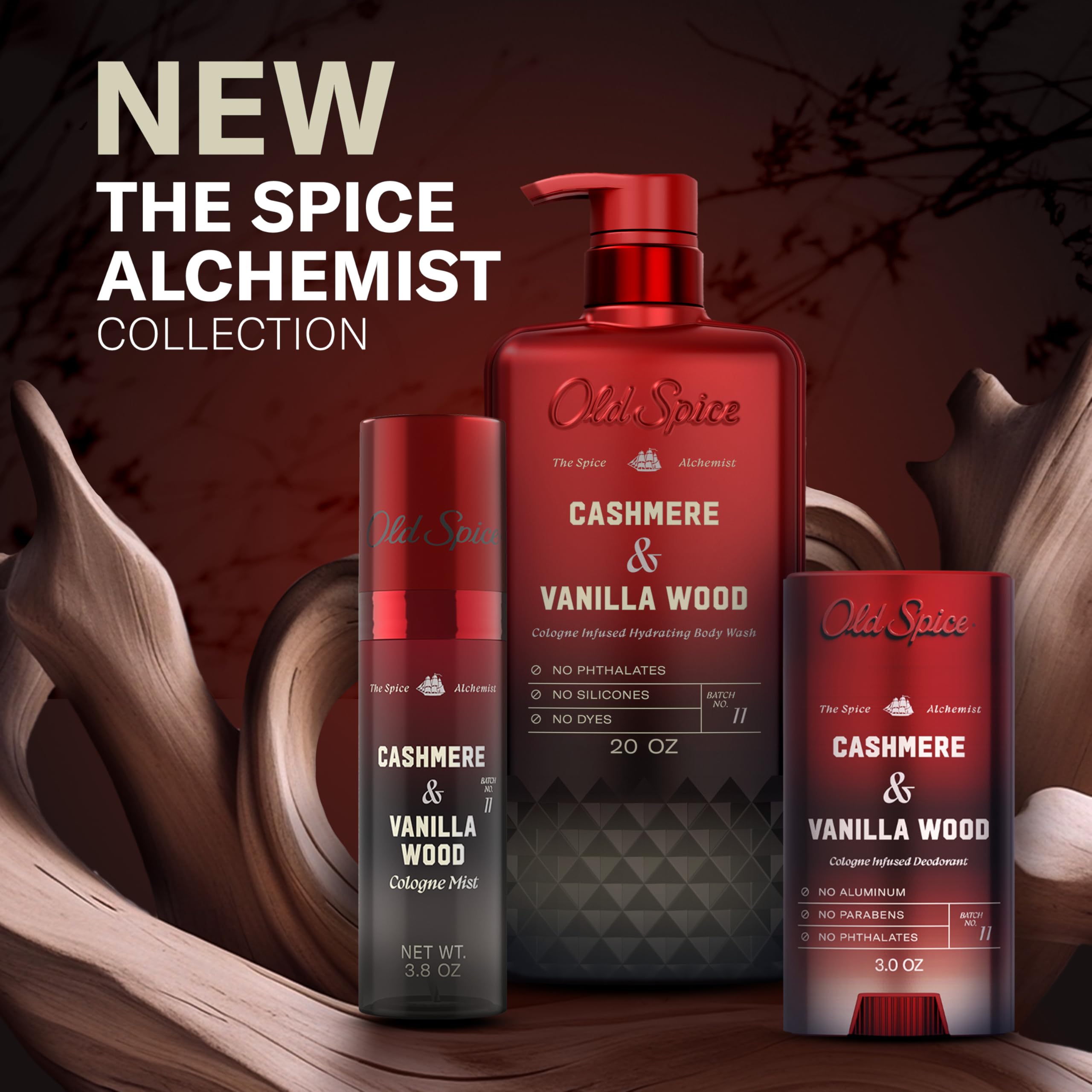 Old Spice Body Wash for Men, The Spice Alchemist Collection, 24/7 Cologne Infused Hydration, No Trade Off Formula, Free of Phthalates Silicones & Dyes, Cashmere + Vanilla Wood Scent, 20 oz - Image 9