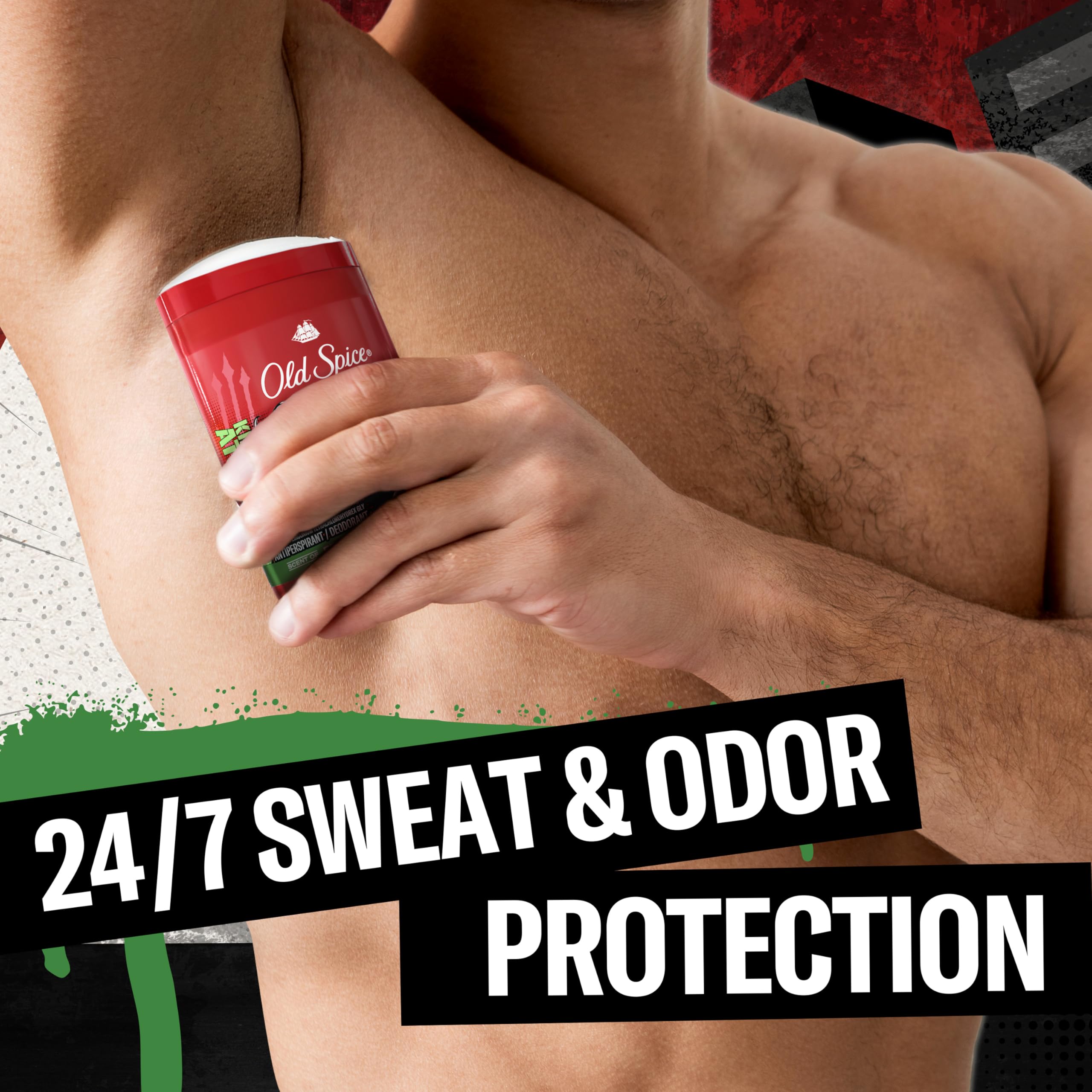 Old Spice Antiperspirant Deodorant for Men, 24/7 Freshness & Lasting Scent, 24/7 Long Lasting Sweat & Odor Protection, Smell Like a Hero, Aquaman, Fresh Ocean and Seastorm Scent, 2.6 oz - Image 3