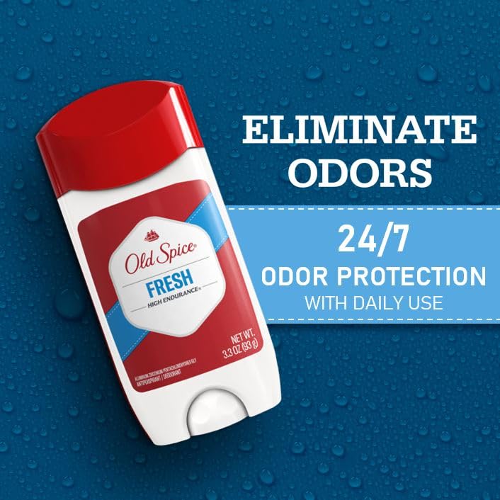 Old Spice Antiperspirant Deodorant For Men, High Endurance, 24/7 Sweat Defense & Odor Protection, 24/7 Freshness & Lasting Scent, Fresh Scent, 3.3 oz - Image 8