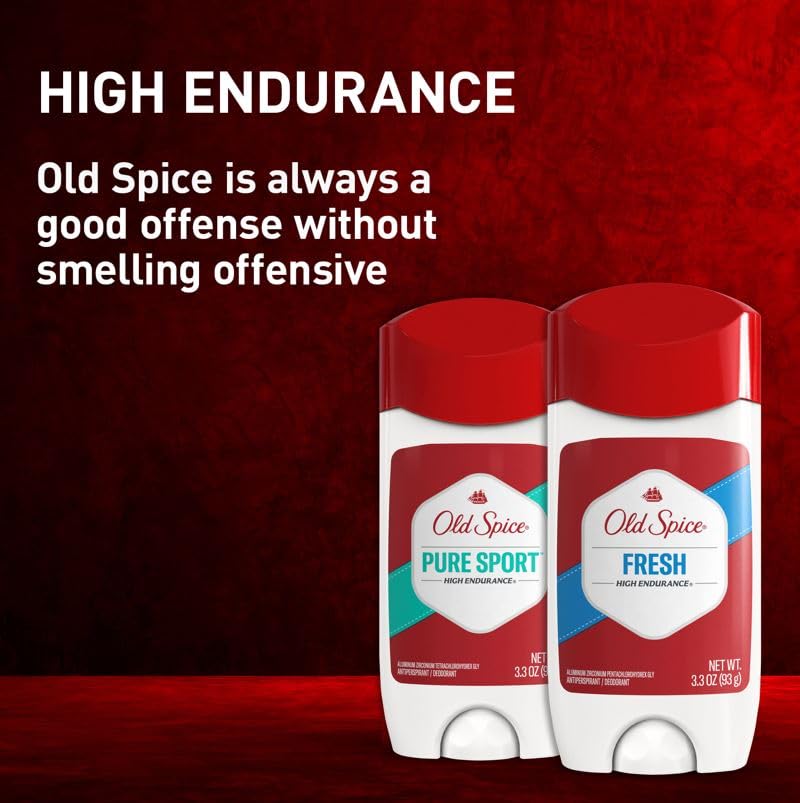 Old Spice Antiperspirant Deodorant For Men, High Endurance, 24/7 Sweat Defense & Odor Protection, 24/7 Freshness & Lasting Scent, Pure Sport Scent, 3.0 oz (Pack of 2) - Image 8