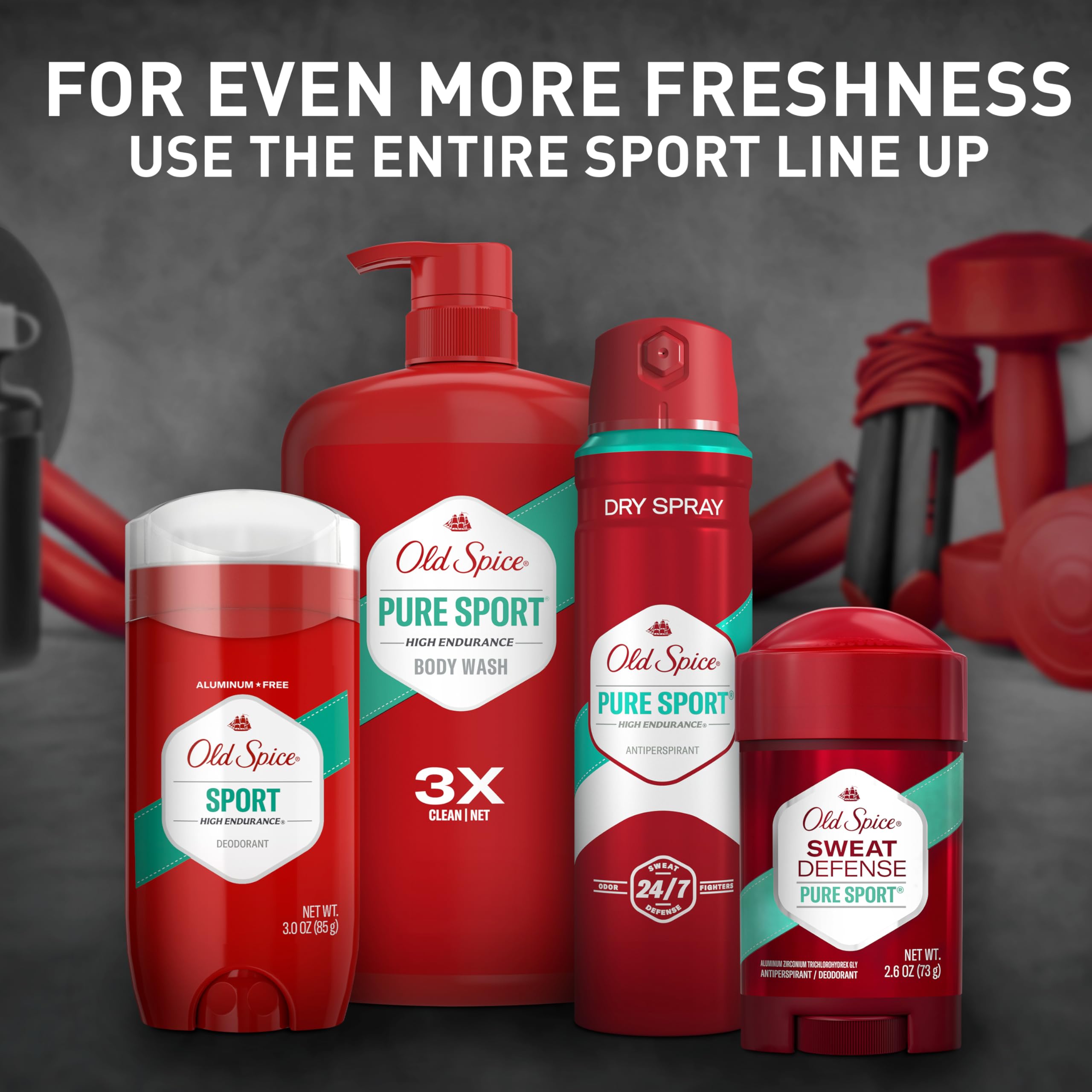 Old Spice Antiperspirant Deodorant For Men, High Endurance, 24/7 Sweat Defense & Odor Protection, 24/7 Freshness & Lasting Scent, Pure Sport Scent, 0.5 oz (Pack of 24) - Image 10
