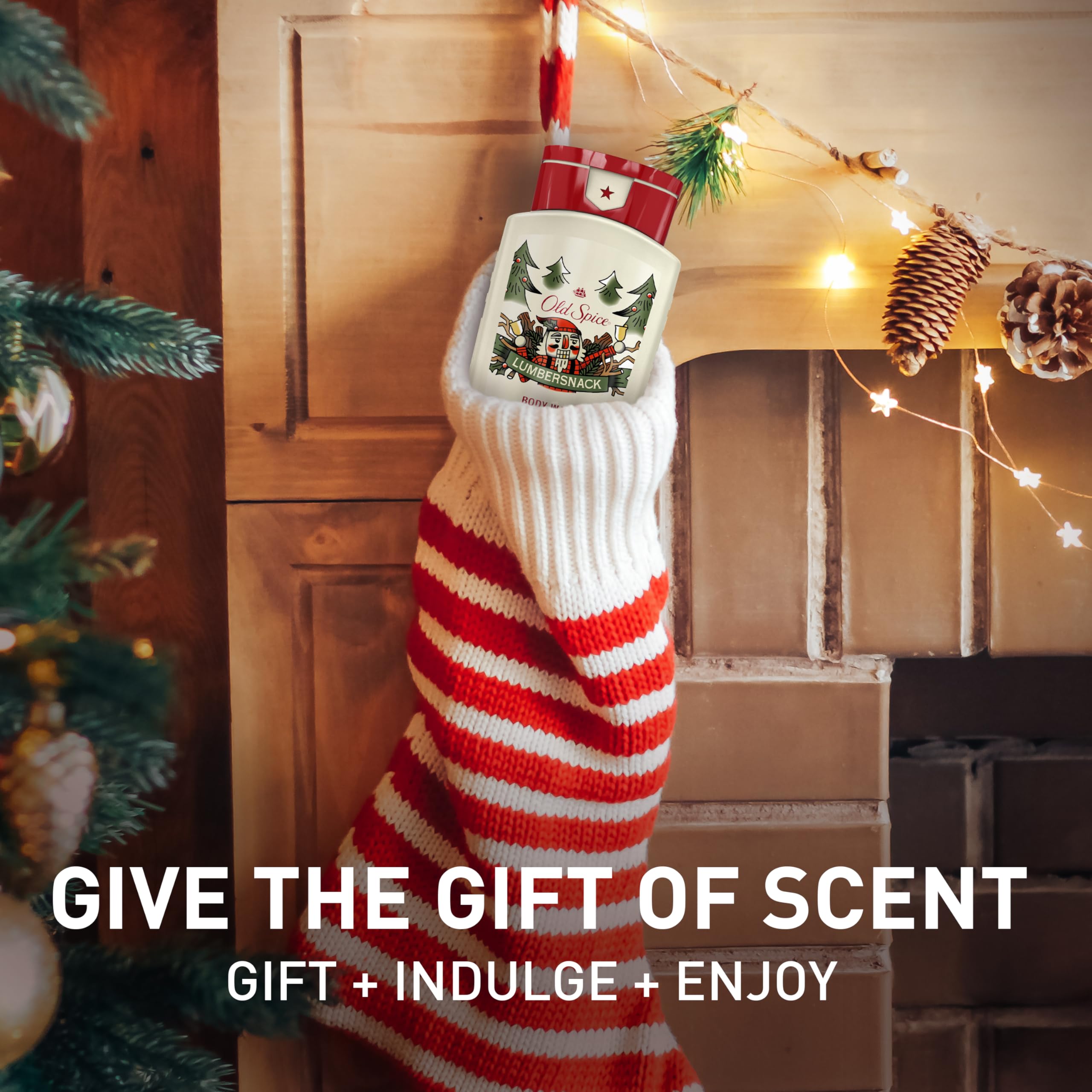Old Spice Body Wash for Men, Holidudes Limited Edition, 24/7 Holiday Freshness, Lasting Scent and Rich Lather, Stocking Stuffer, Lumbersnack with Fresh Pine Scent, 16 fl oz - Image 3