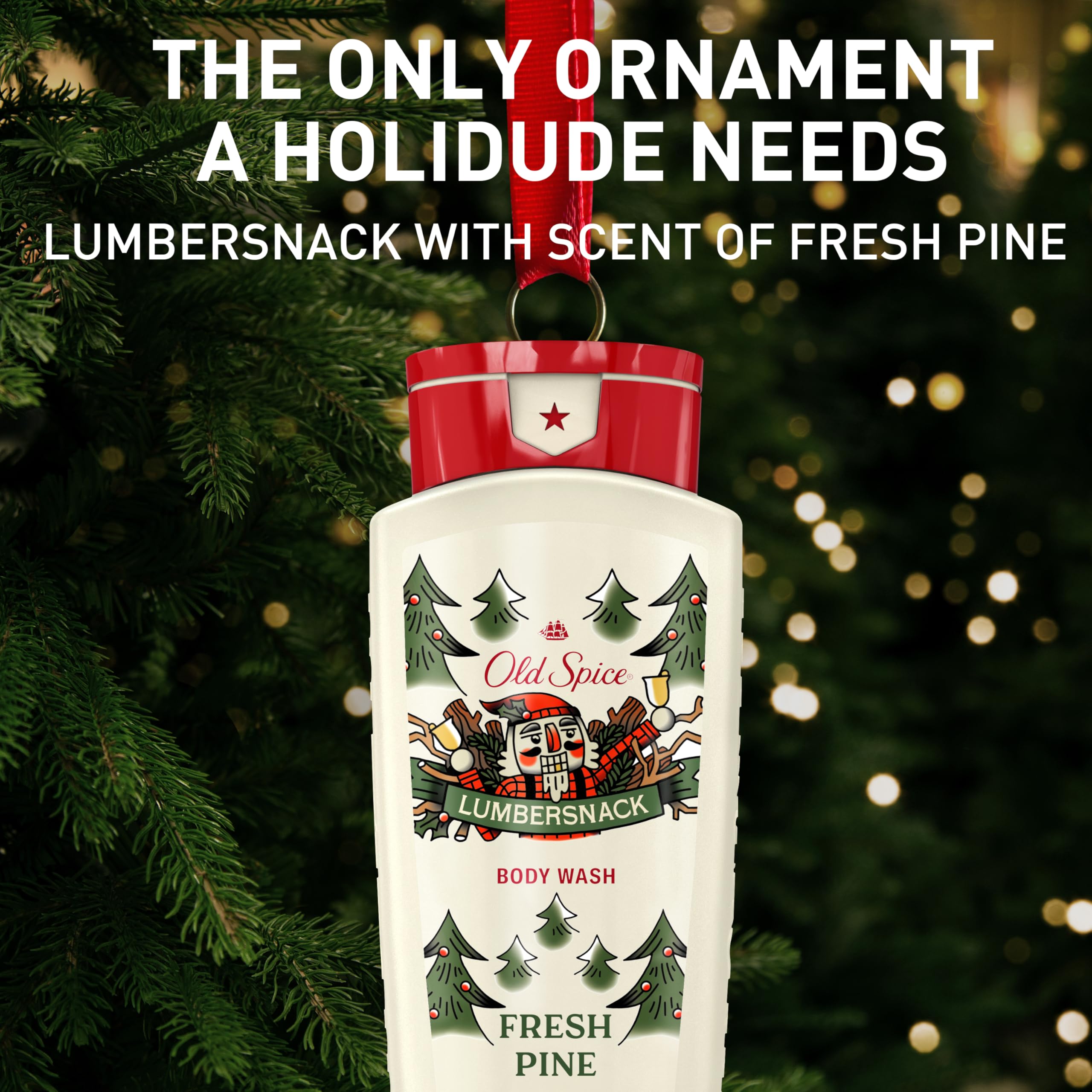 Old Spice Body Wash for Men, Holidudes Limited Edition, 24/7 Holiday Freshness, Lasting Scent and Rich Lather, Stocking Stuffer, Lumbersnack with Fresh Pine Scent, 16 fl oz - Image 4