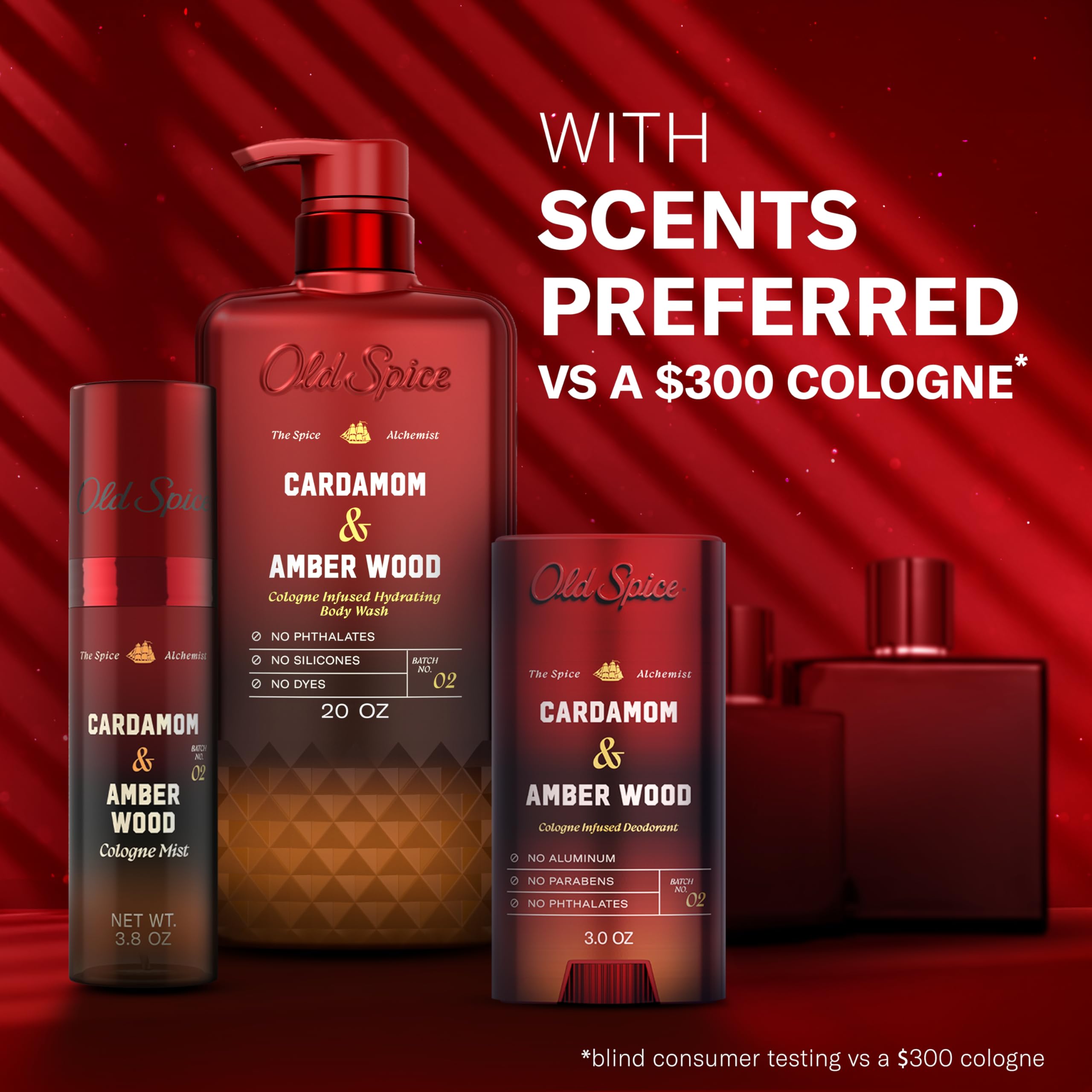 Old Spice Body Wash for Men, The Spice Alchemist Collection, 24/7 Cologne Infused Hydration, No Trade Off Formula, Free of Phthalates Silicones & Dyes, Cardamom + Amber Wood Scent, 20 oz - Image 13
