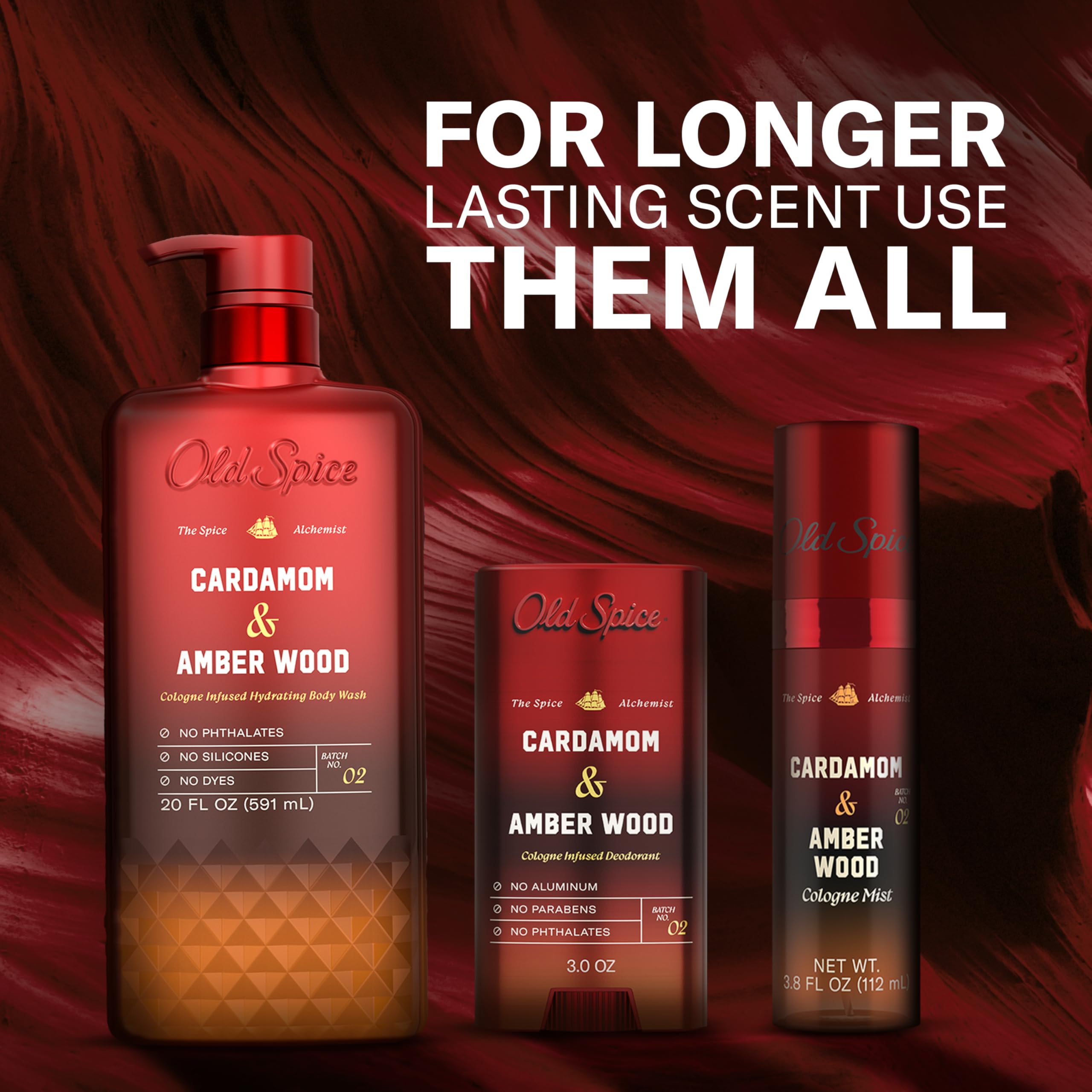 Old Spice Body Wash for Men, The Spice Alchemist Collection, 24/7 Cologne Infused Hydration, No Trade Off Formula, Free of Phthalates Silicones & Dyes, Cardamom + Amber Wood Scent, 20 oz - Image 15