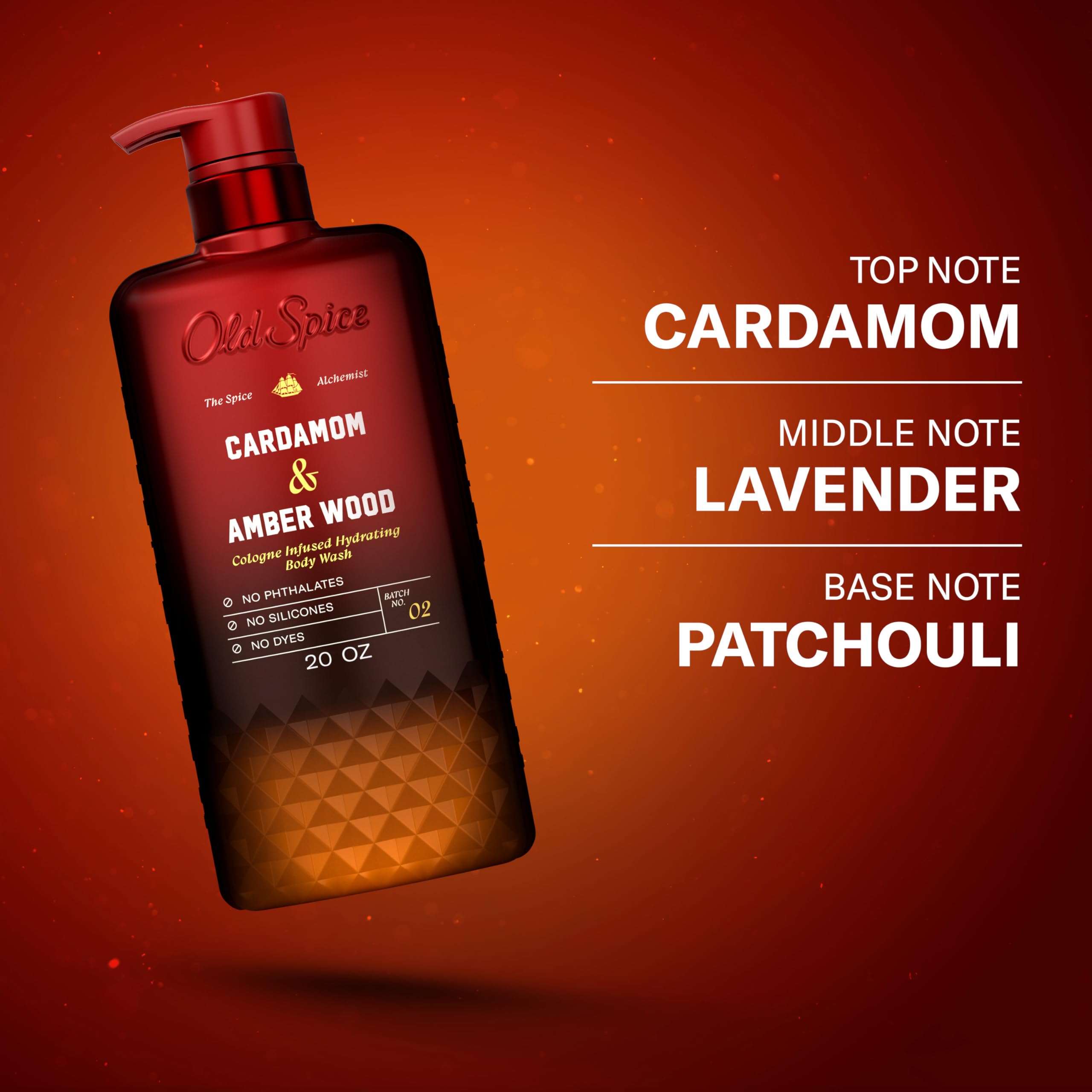 Old Spice Body Wash for Men, The Spice Alchemist Collection, 24/7 Cologne Infused Hydration, No Trade Off Formula, Free of Phthalates Silicones & Dyes, Cardamom + Amber Wood Scent, 20 oz - Image 8
