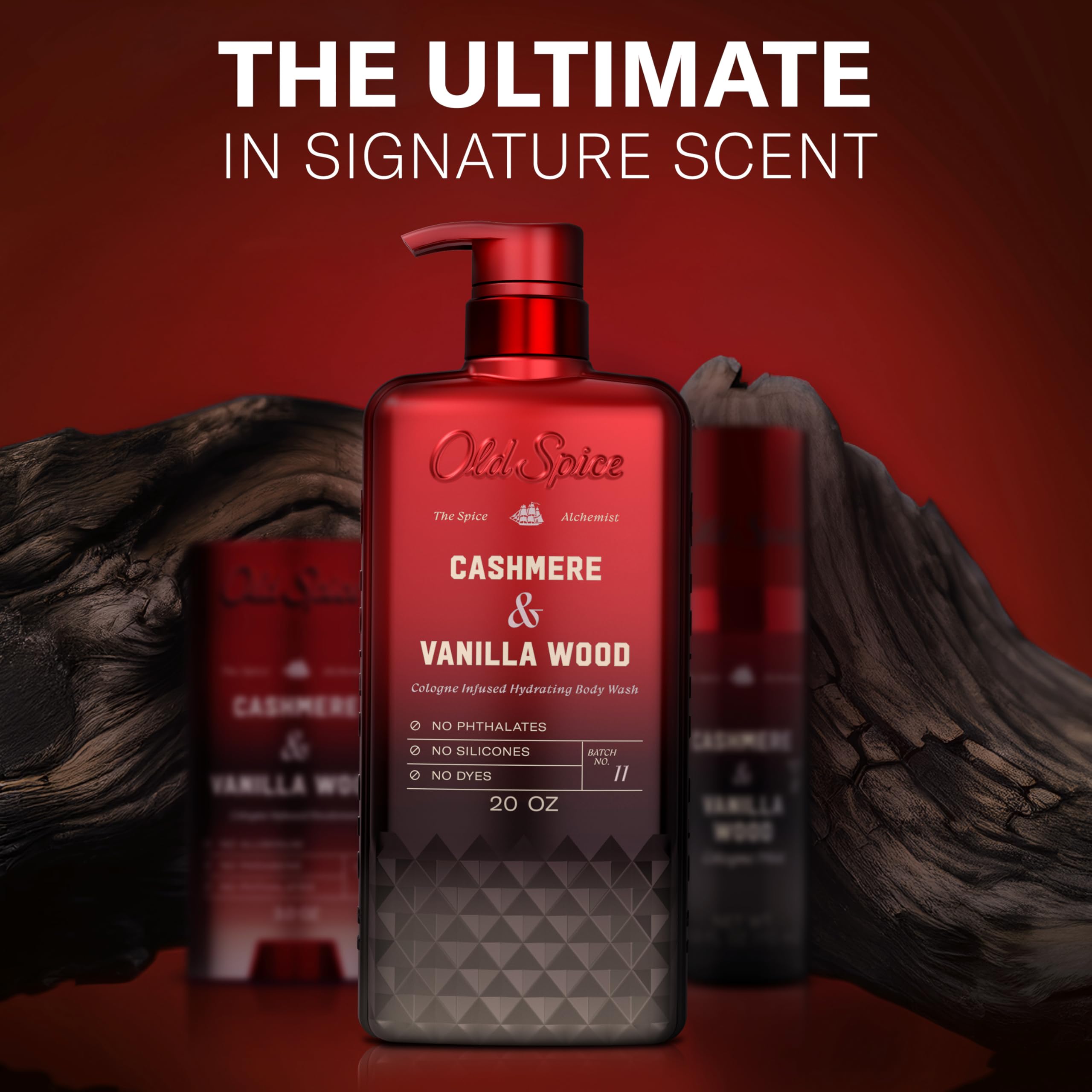 Old Spice Body Wash for Men, The Spice Alchemist Collection, 24/7 Cologne Infused Hydration, No Trade Off Formula, Free of Phthalates Silicones & Dyes, Cashmere + Vanilla Wood Scent, 20 oz - Image 10