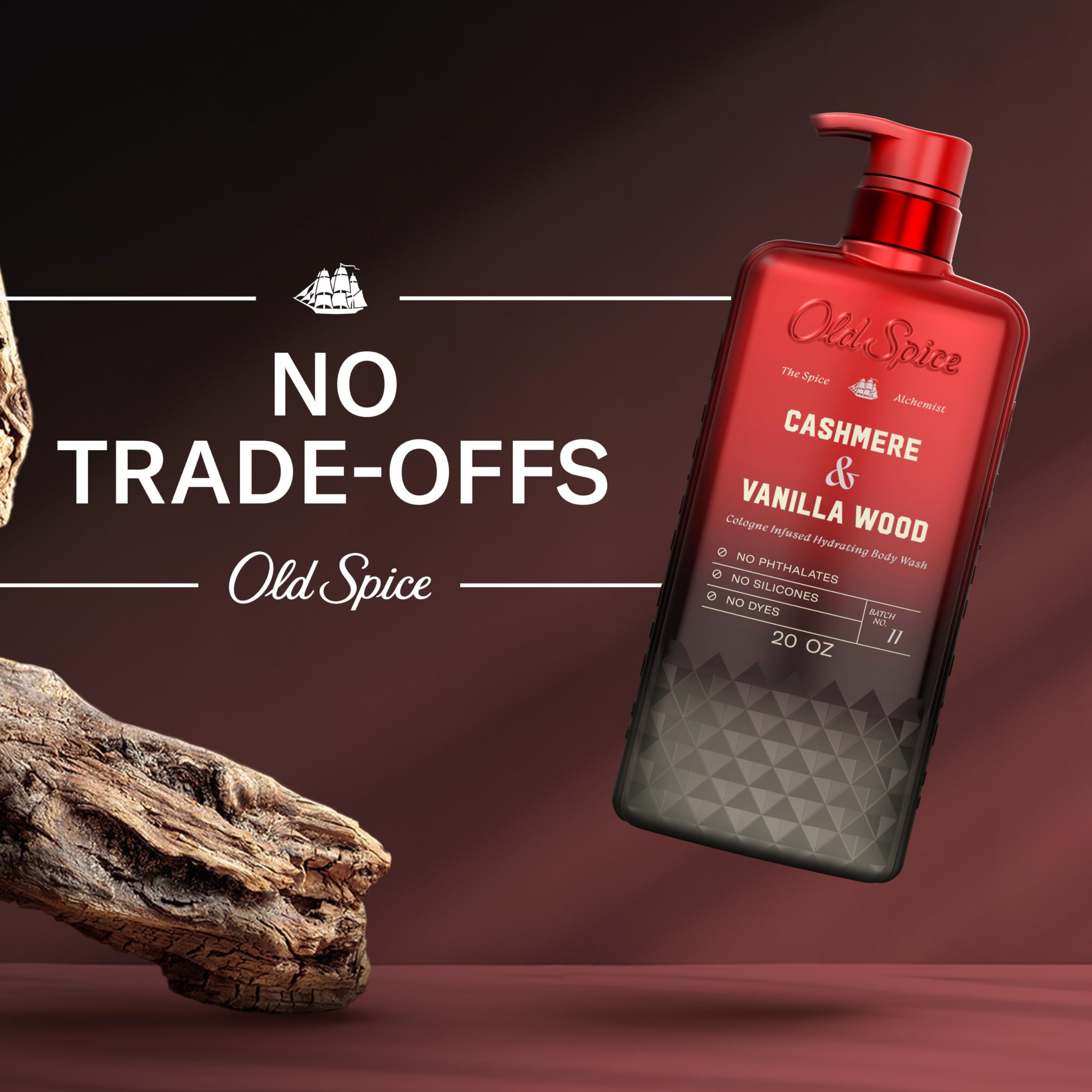 Old Spice Body Wash for Men, The Spice Alchemist Collection, 24/7 Cologne Infused Hydration, No Trade Off Formula, Free of Phthalates Silicones & Dyes, Cashmere + Vanilla Wood Scent, 20 oz - Image 6