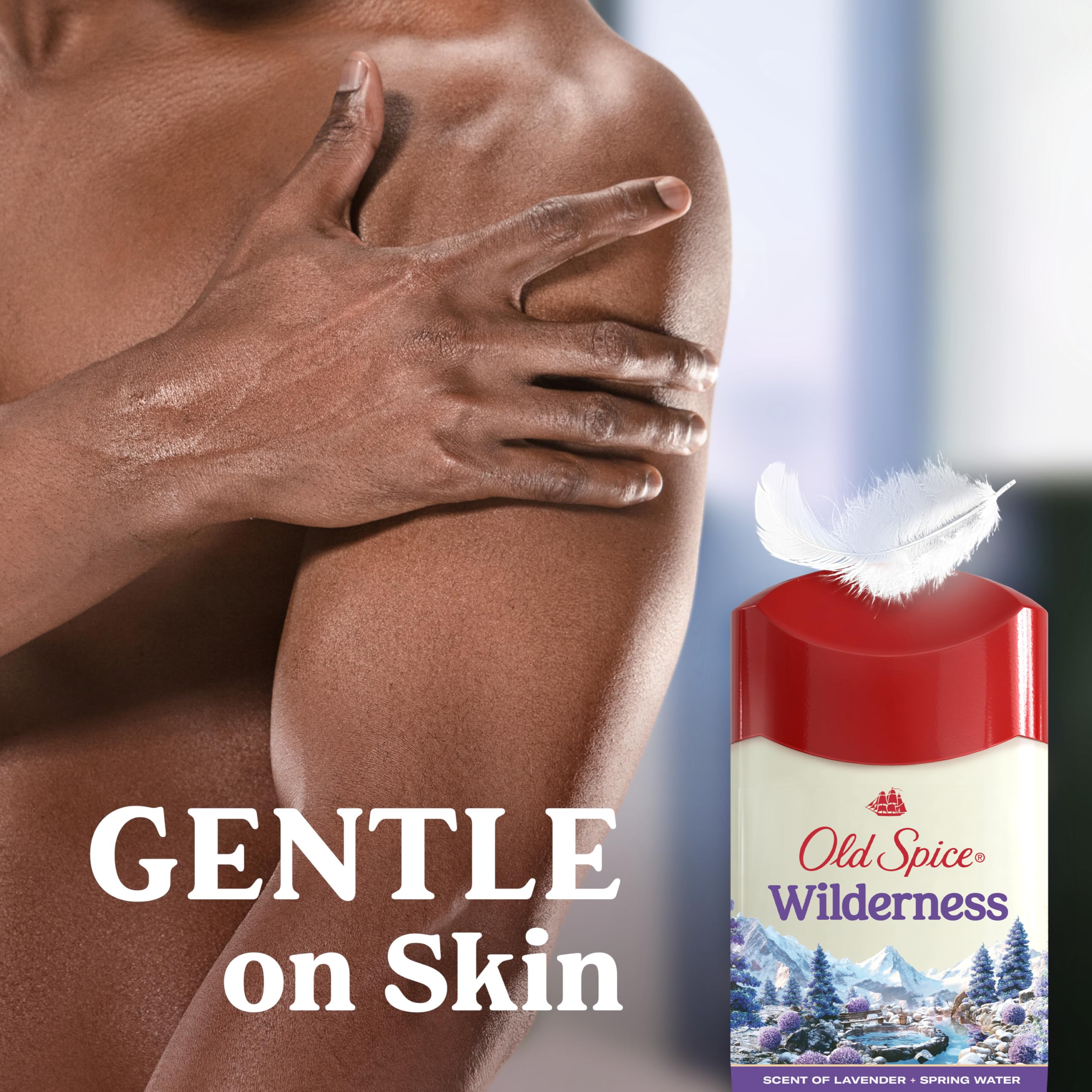 Old Spice Dry Feel Antiperspirant Deodorant for Men, 24/7 Fresh, 24/7 Sweat & Odor Protection, Gentle on Skin with Skin Conditioners, Wilderness with Lavender + Spring Water Scent, 2.6 oz (Pack of 2) - Image 5