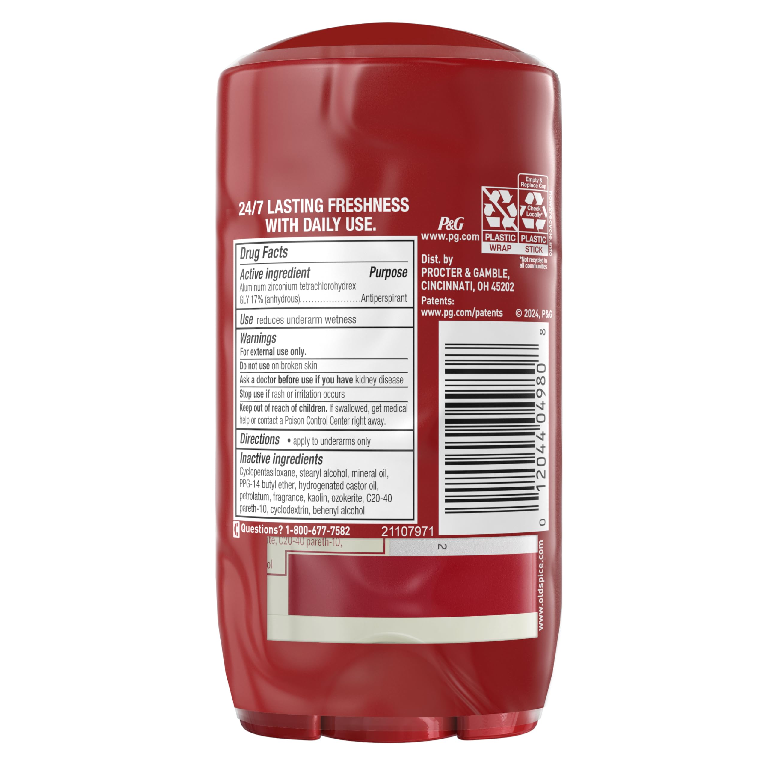 Old Spice Dry Feel Antiperspirant Deodorant for Men, 24/7 Fresh, 24/7 Sweat & Odor Protection, Gentle on Skin with Skin Conditioners, Wilderness with Lavender + Spring Water Scent, 2.6 oz (Pack of 2) - Image 8