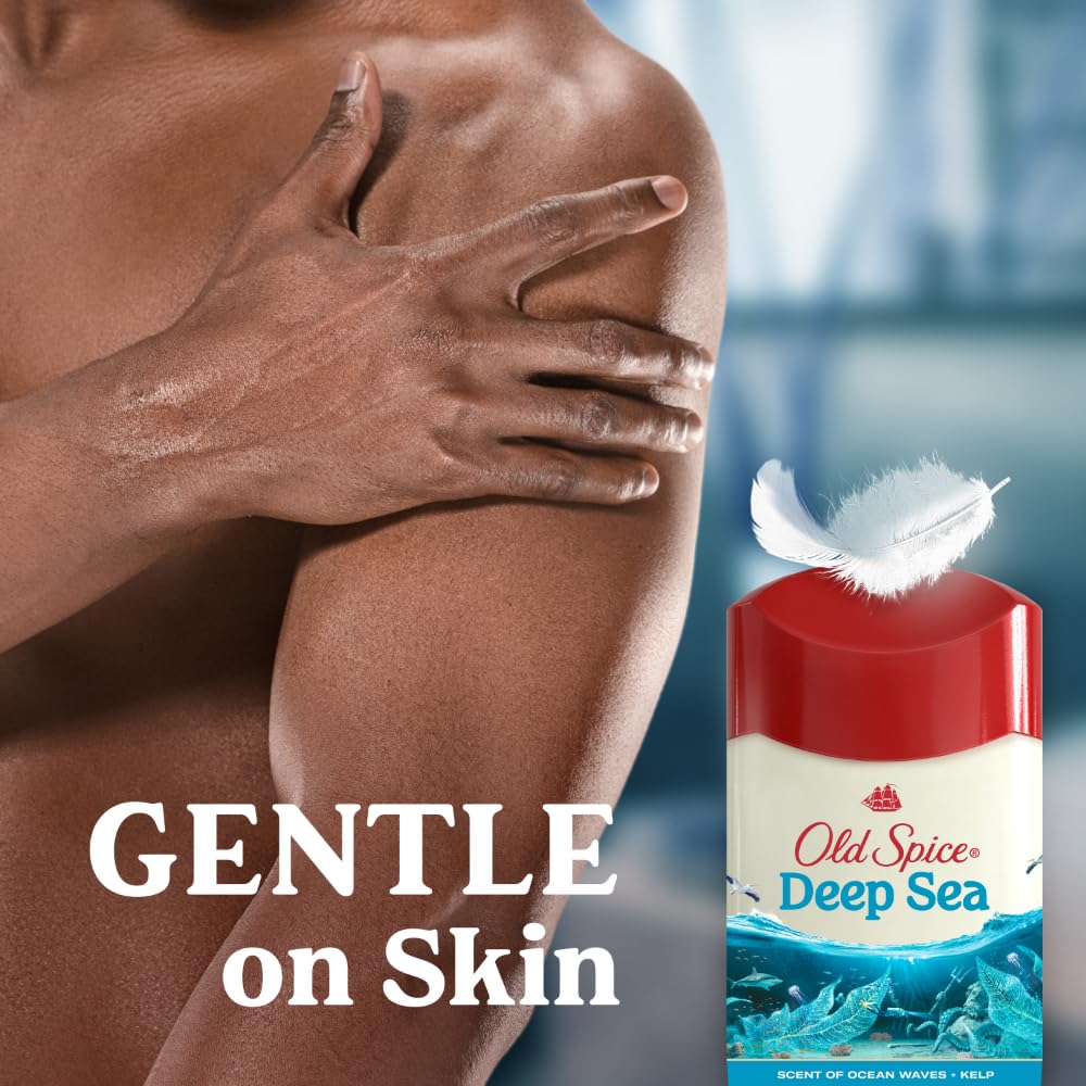 Old Spice Dry Feel Antiperspirant Deodorant for Men, 24/7 Long Lasting Freshness, 24/7 Sweat & Odor Protection, Gentle on Skin with Skin Conditioners, Deep Sea with Ocean Elements Scent, 2.6 oz - Image 5