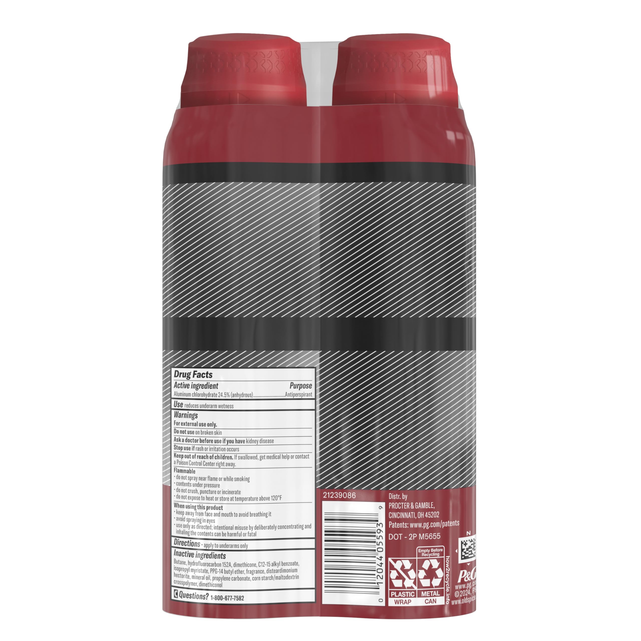 Old Spice Dry Spray Antiperspirant Deodorant for Men, 24/7 Sweat & Odor Protection, 24/7 Sweat Defense & Lasting Freshness, Swagger with Cedarwood Scent, 4.3 oz (Pack of 2) - Image 9