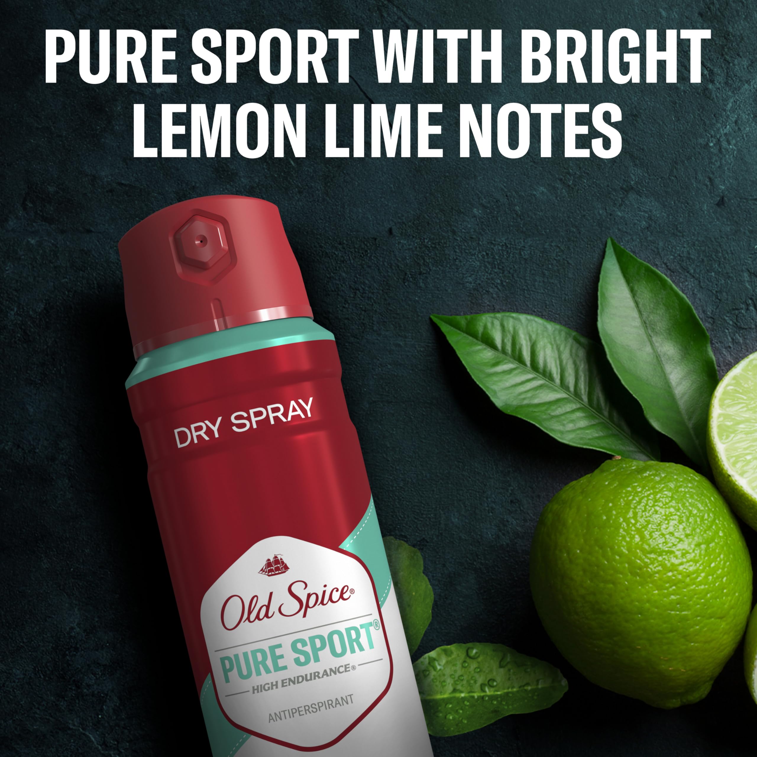 Old Spice Dry Spray Antiperspirant Deodorant for Men, High Endurance, 24/7 Sweat Defense & Odor Protection, 24/7 Freshness & Lasting Scent, Pure Sport Scent, 4.3 oz (Pack of 3) - Image 6