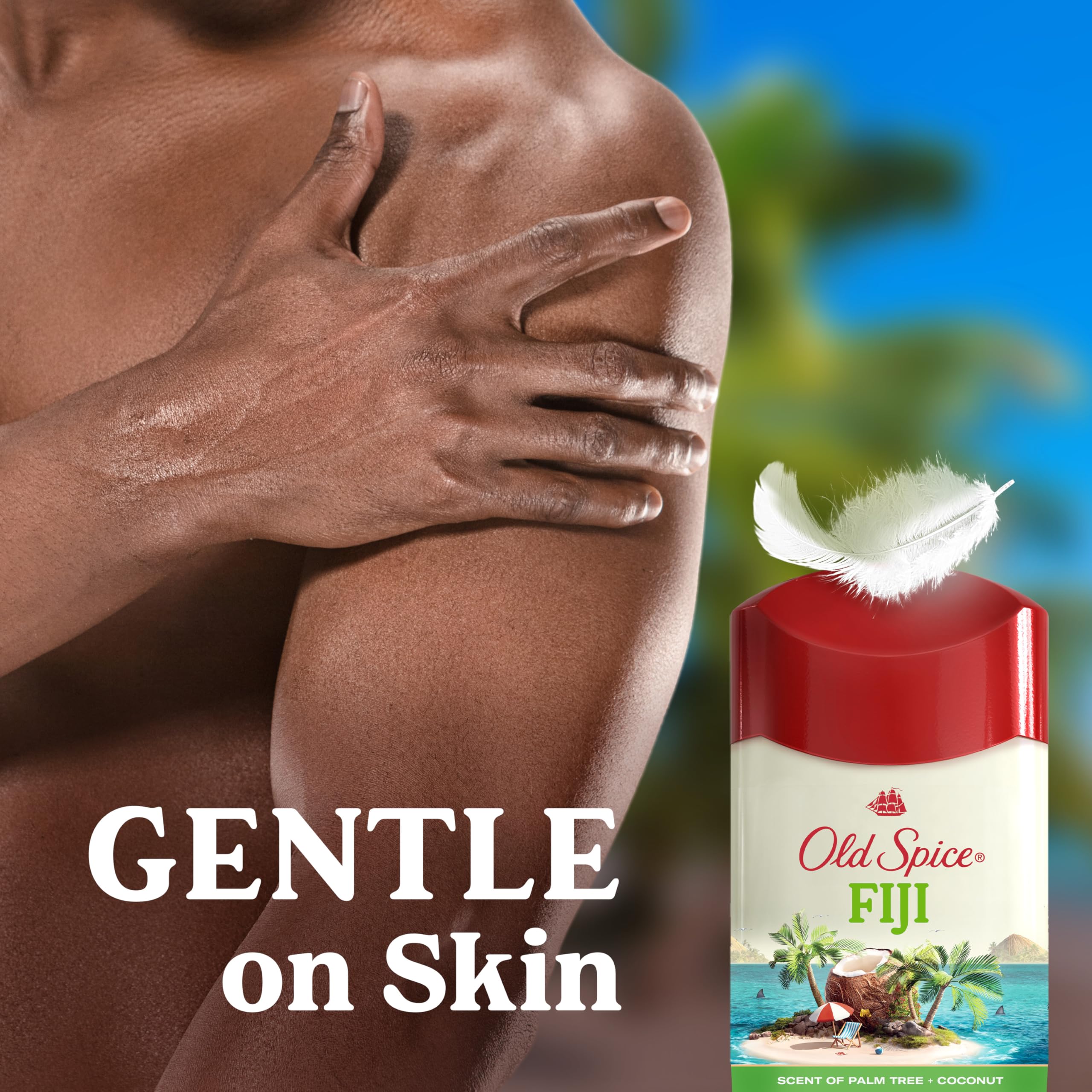 Old Spice Dry Feel Antiperspirant Deodorant for Men, 24/7 Freshness, 24/7 Sweat & Odor Protection, Gentle on Skin with Skin Conditioners, Fiji with Palm Tree + Coconut Scent, 2.6 oz (Pack of 3) - Image 5