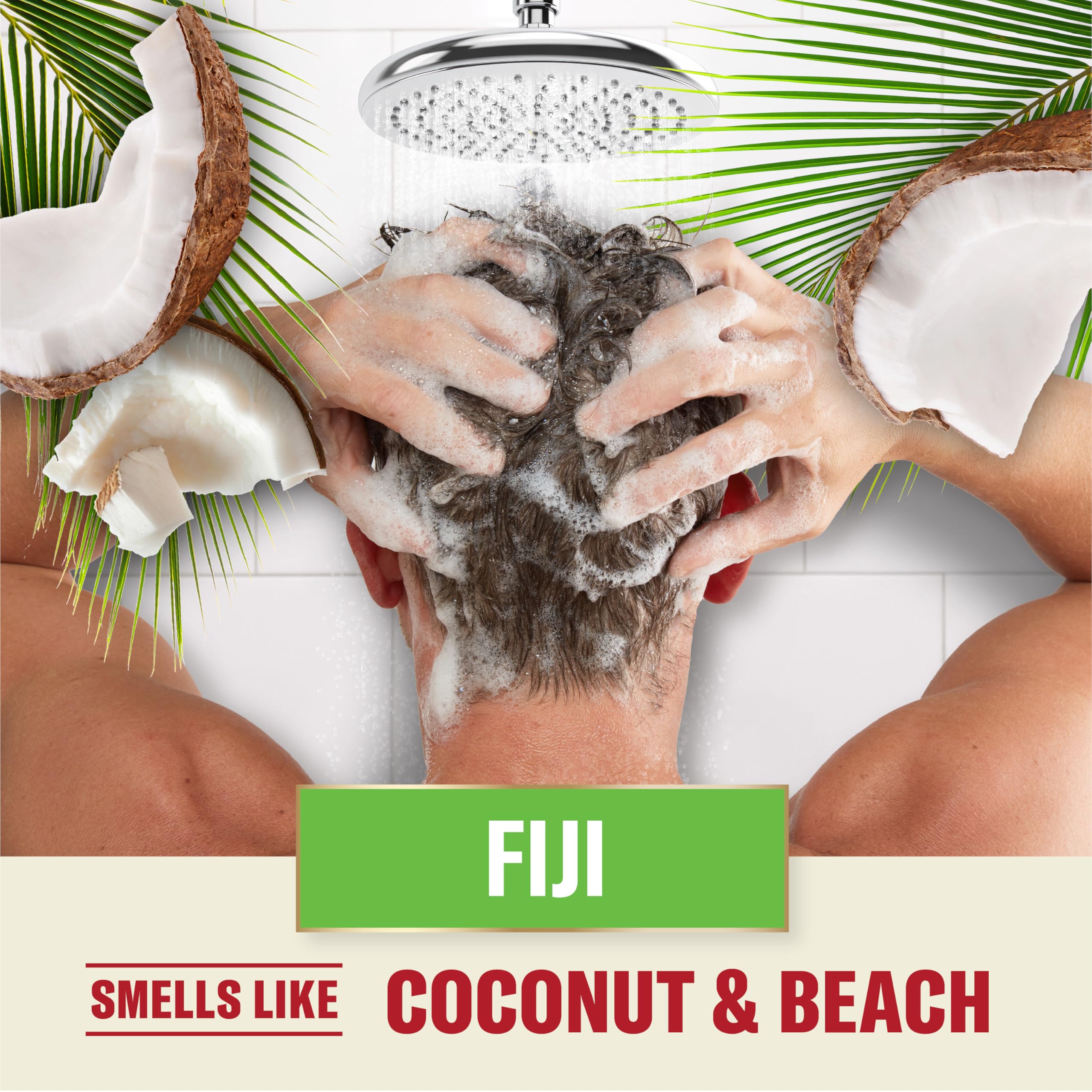 Old Spice Mens 2-in-1 Shampoo and Conditioner Set, Fiji, Coconut & Tropical Wood Scent, For All Hair Types, Healthier, Fuller, Moisturized Looking Hair, 21.9 fl oz Each, Twin Pack - Image 6