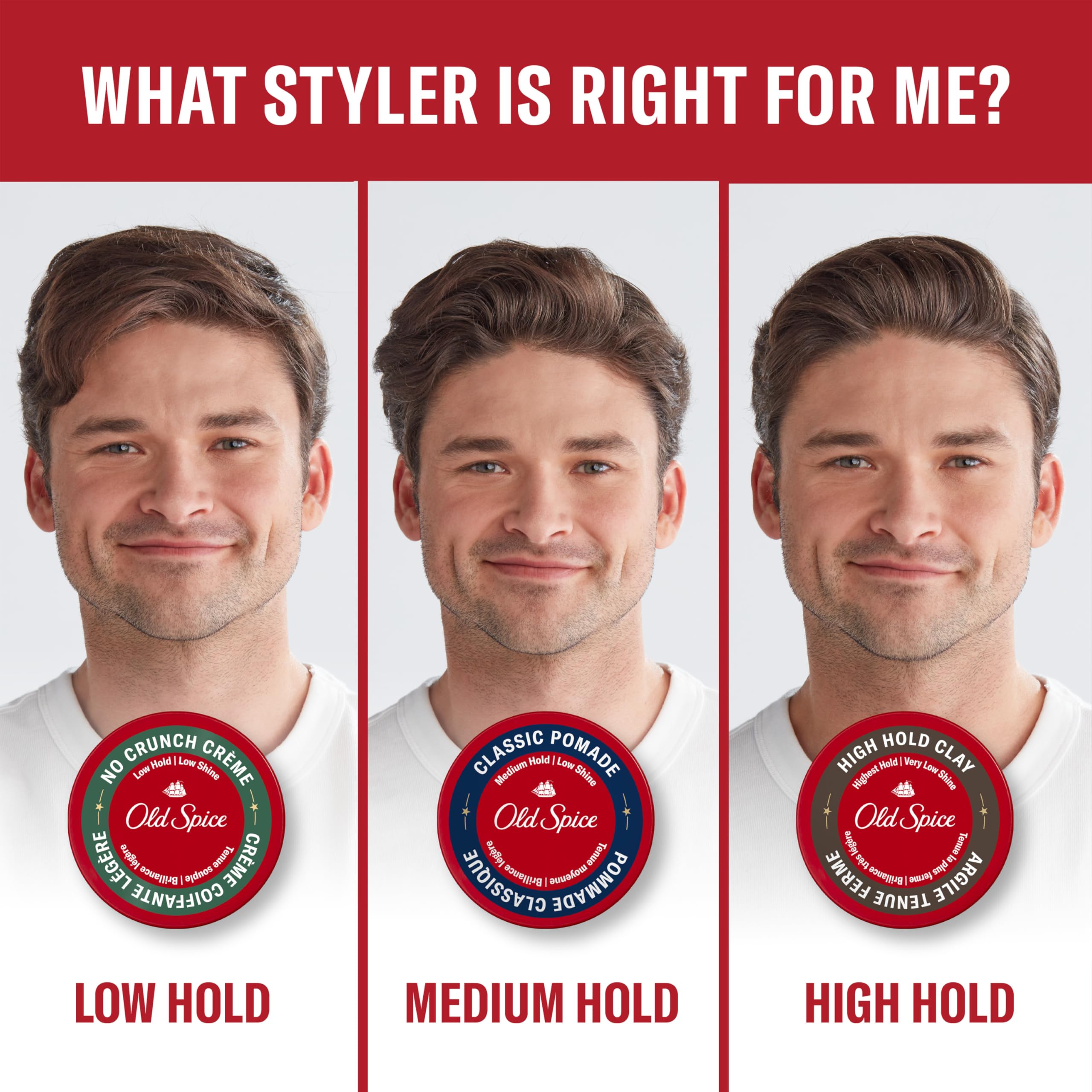 Old Spice Mens Hair Pomade, Medium Hold, Low Shine, Mens Hair Styling, 2.22 oz Each, Twin Pack - Image 6