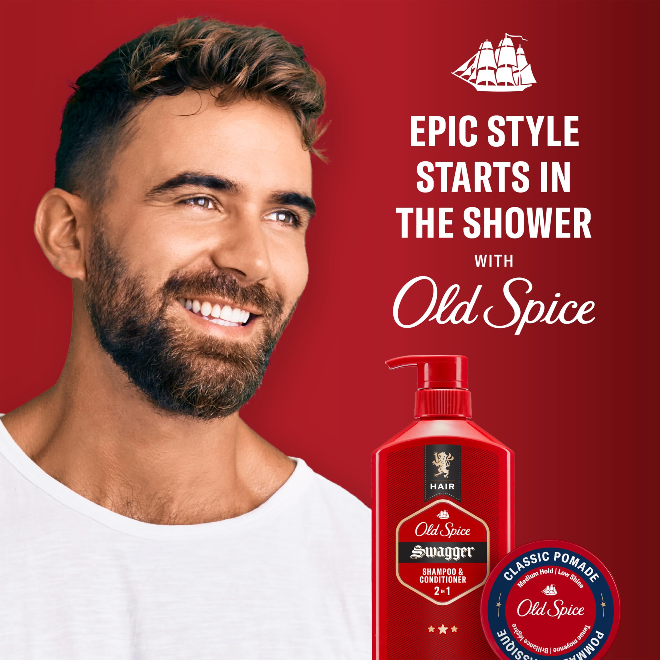 Old Spice Mens Hair Pomade, Medium Hold, Low Shine, Mens Hair Styling, 2.22 oz Each, Twin Pack - Image 7