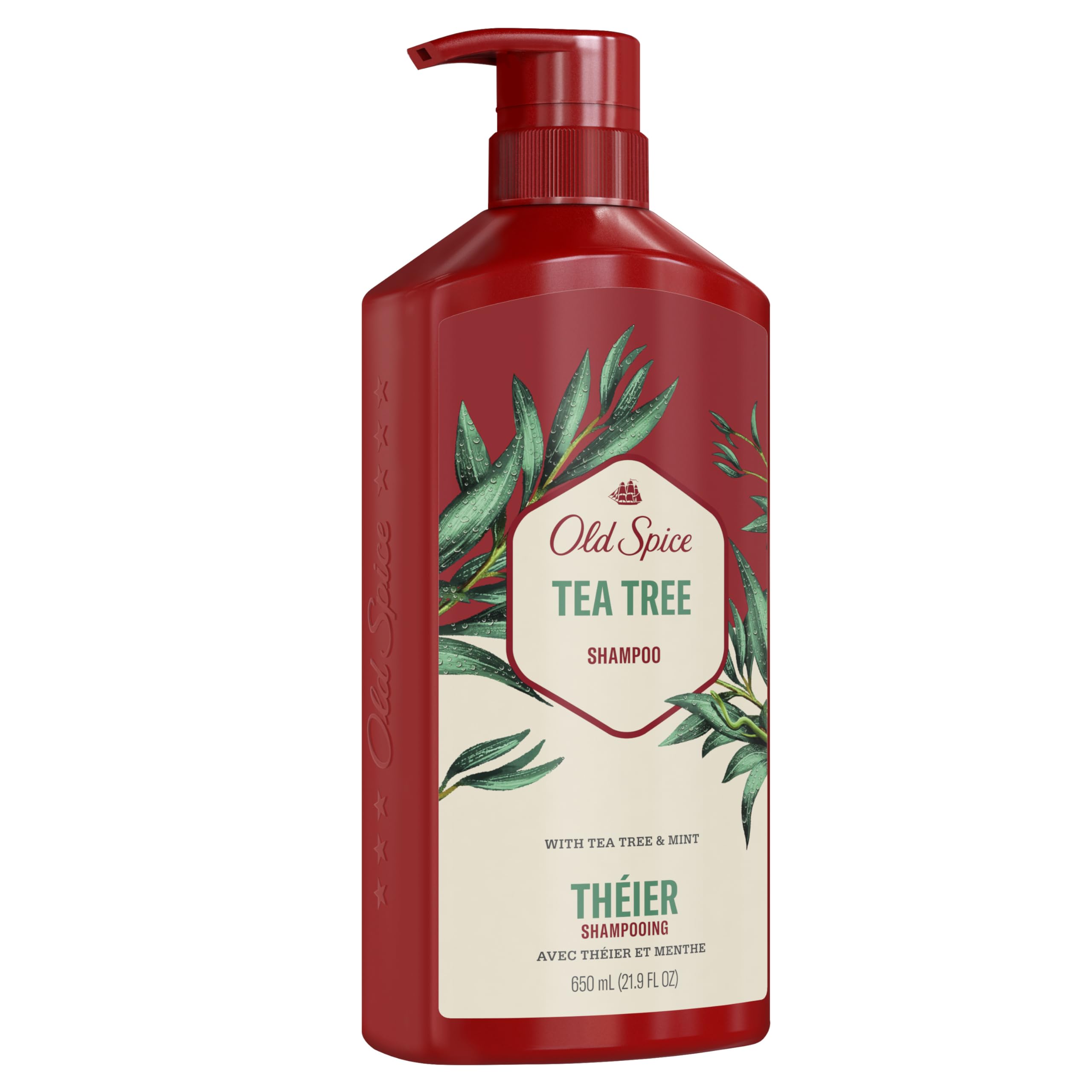 Old Spice Mens Tea Tree Shampoo, For All Hair Types, Healthier, Fuller, More Moisturized Looking Hair, 21.9 fl oz Each, Twin Pack - Image 10