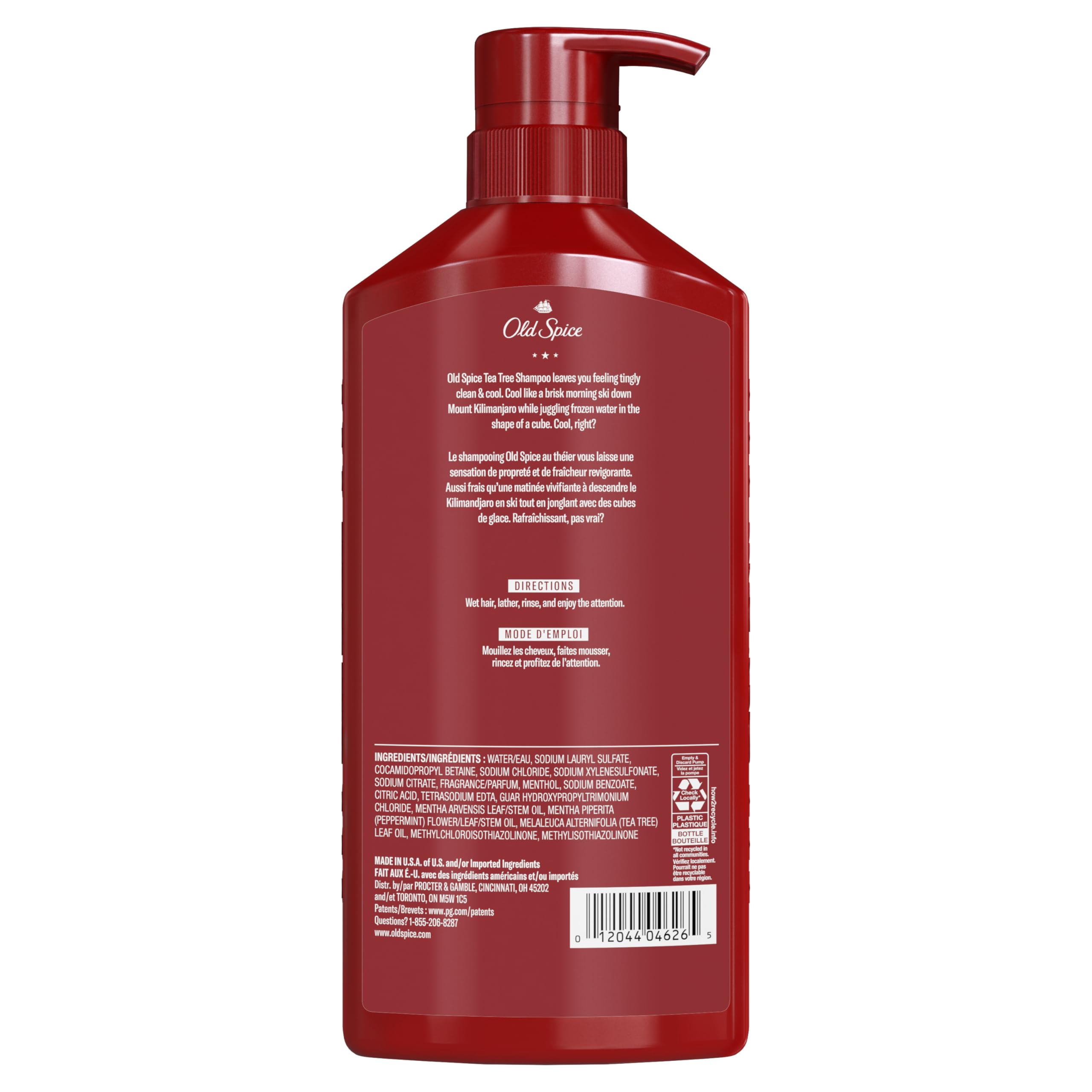Old Spice Mens Tea Tree Shampoo, For All Hair Types, Healthier, Fuller, More Moisturized Looking Hair, 21.9 fl oz Each, Twin Pack - Image 11