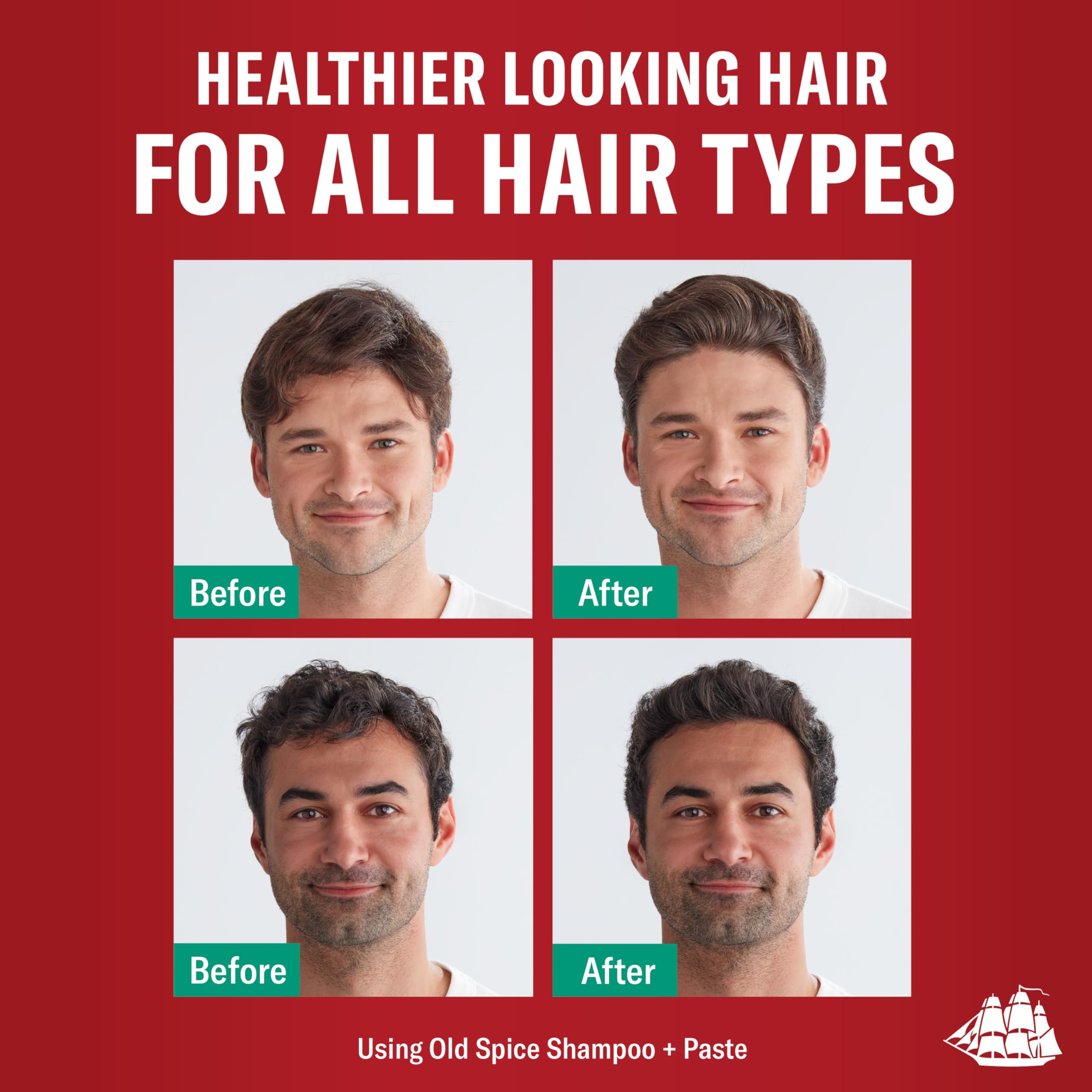 Old Spice Mens Tea Tree Shampoo, For All Hair Types, Healthier, Fuller, More Moisturized Looking Hair, 21.9 fl oz Each, Twin Pack - Image 4