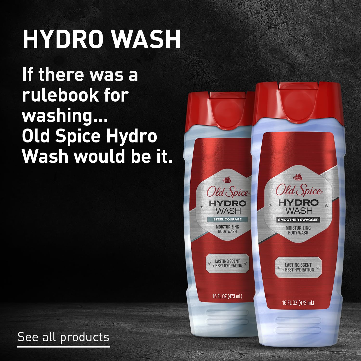 Old Spice Moisturizing Body Wash for Men, Hydro Wash, 2-in-1 Long Lasting Scent & Deep Hydration, 24/7 Shower Fresh, Smoother Swagger Scent, 16 oz (Pack of 4) - Image 11