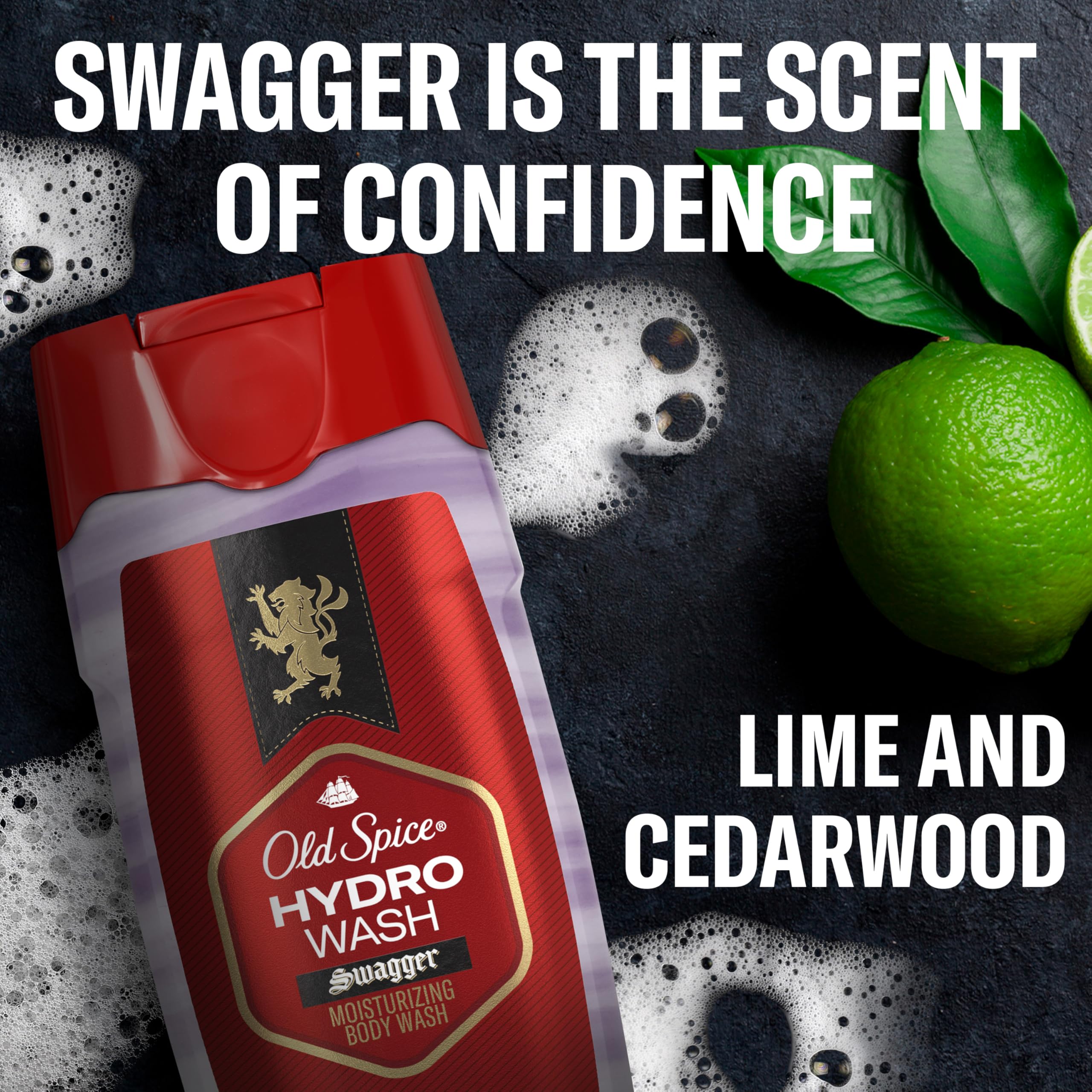 Old Spice Moisturizing Body Wash for Men, Hydro Wash, 2-in-1 Long Lasting Scent & Deep Hydration, 24/7 Shower Fresh, Smoother Swagger Scent, 16 oz (Pack of 4) - Image 6