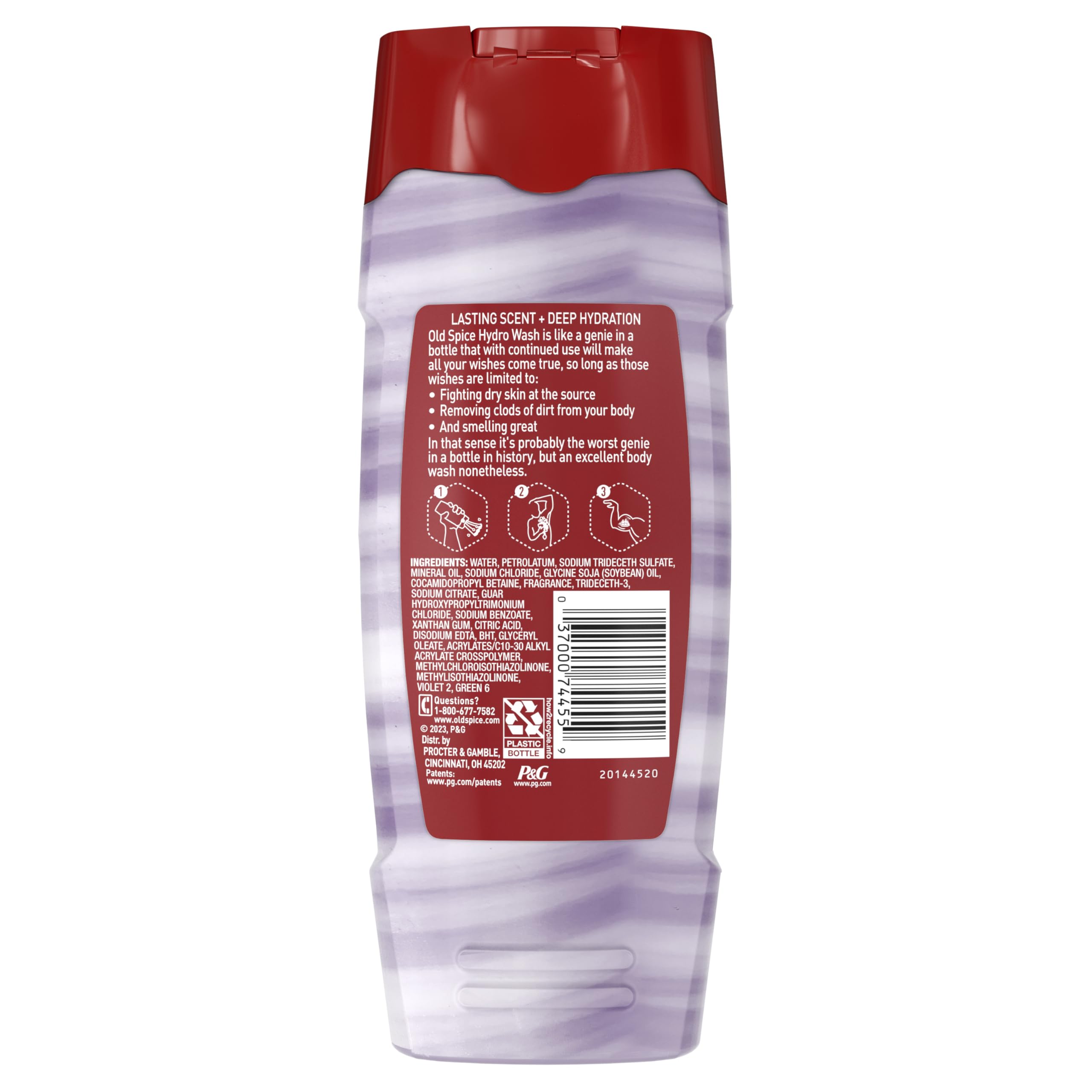 Old Spice Moisturizing Body Wash for Men, Hydro Wash, 2-in-1 Long Lasting Scent & Deep Hydration, 24/7 Shower Fresh, Smoother Swagger Scent, 16 oz (Pack of 4) - Image 8