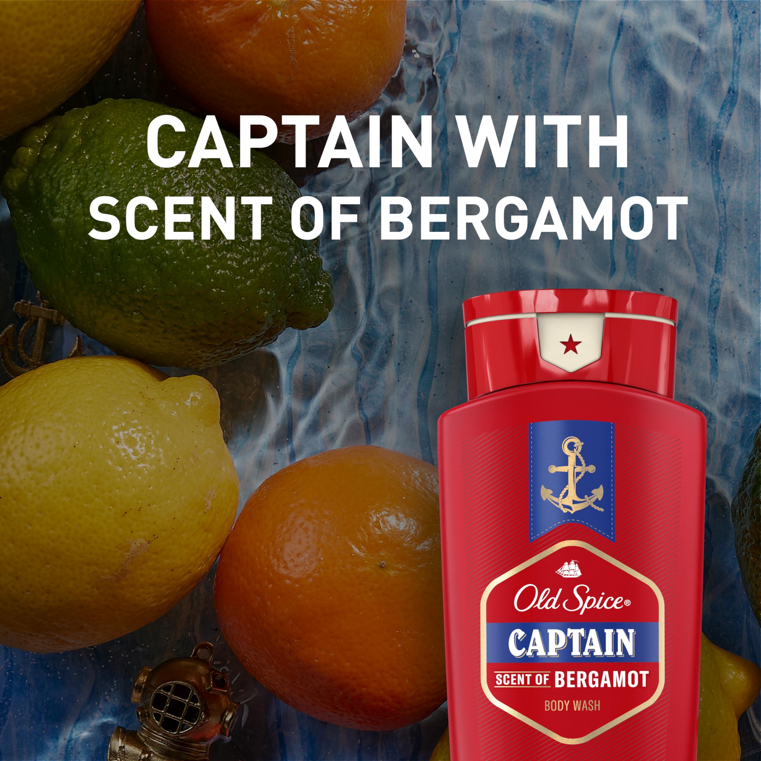 Old Spice Refreshing Body Wash for Men, 3X Defense, 24/7 Shower Fresh with Long Lasting Scent, Red Collection, Captain with Bergamot Scent, 24 oz (Pack of 4) - Image 6