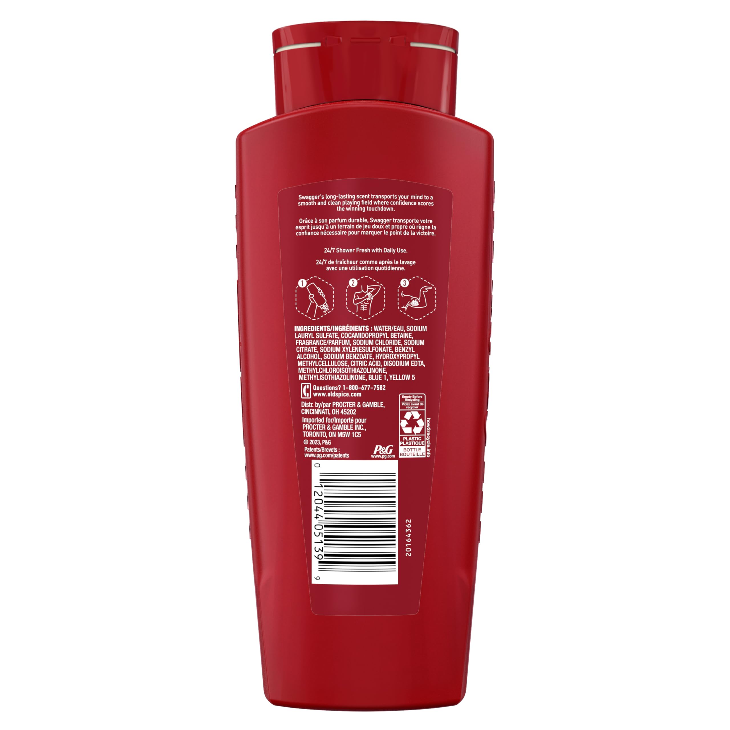 Old Spice Refreshing Body Wash for Men, 3X Defense, 24/7 Shower Fresh with Long Lasting Scent, Red Collection, Swagger with Cedarwood Scent, 24 oz (Pack of 6) - Image 12