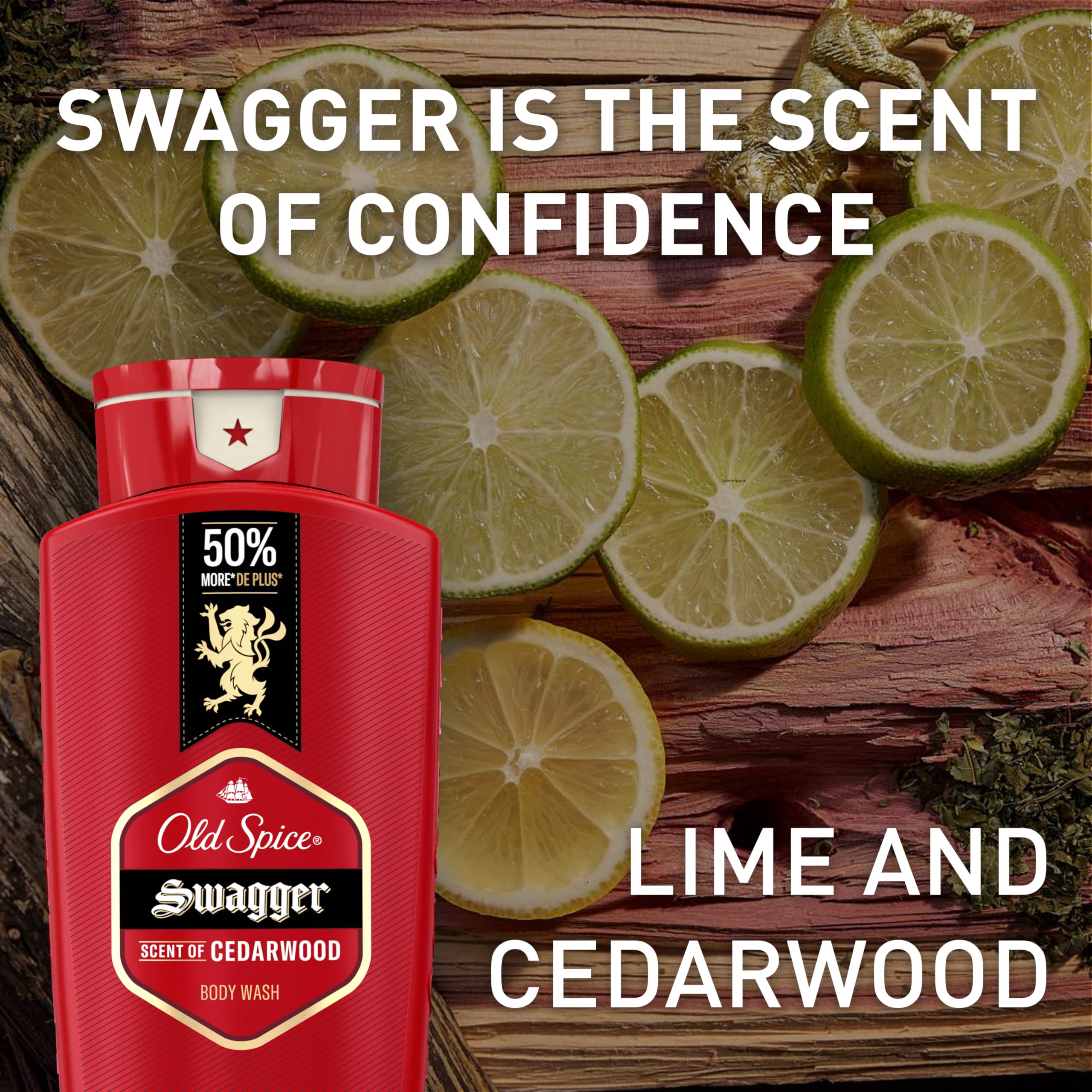 Old Spice Refreshing Body Wash for Men, 3X Defense, 24/7 Shower Fresh with Long Lasting Scent, Red Collection, Swagger with Cedarwood Scent, 24 oz (Pack of 6) - Image 8