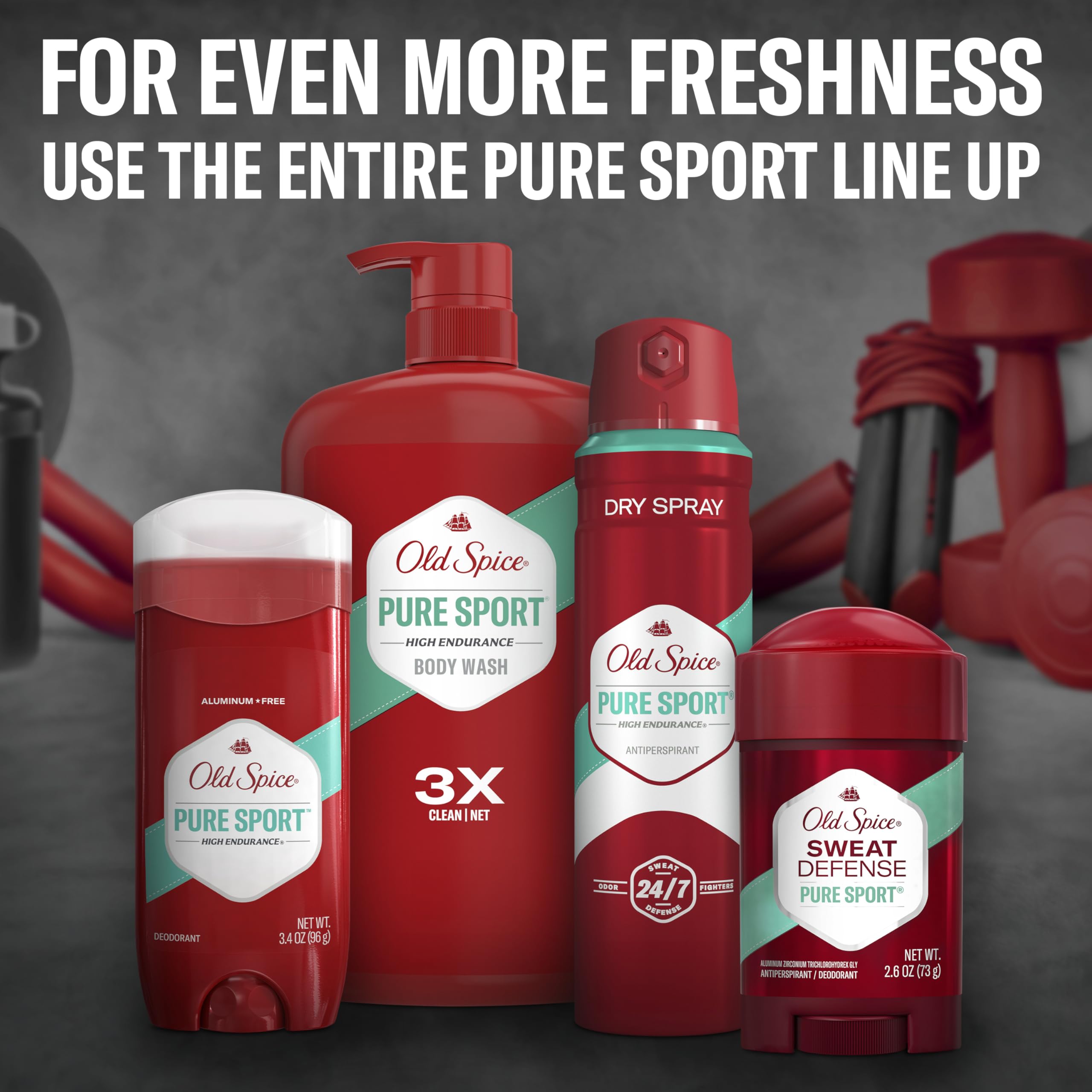 Old Spice Refreshing Body Wash for Men, High Endurance, 3X Defense, 24/7 Shower Fresh with Long Lasting Scent, Pure Sport Scent, 33.4 oz (Pack of 4) - Image 6