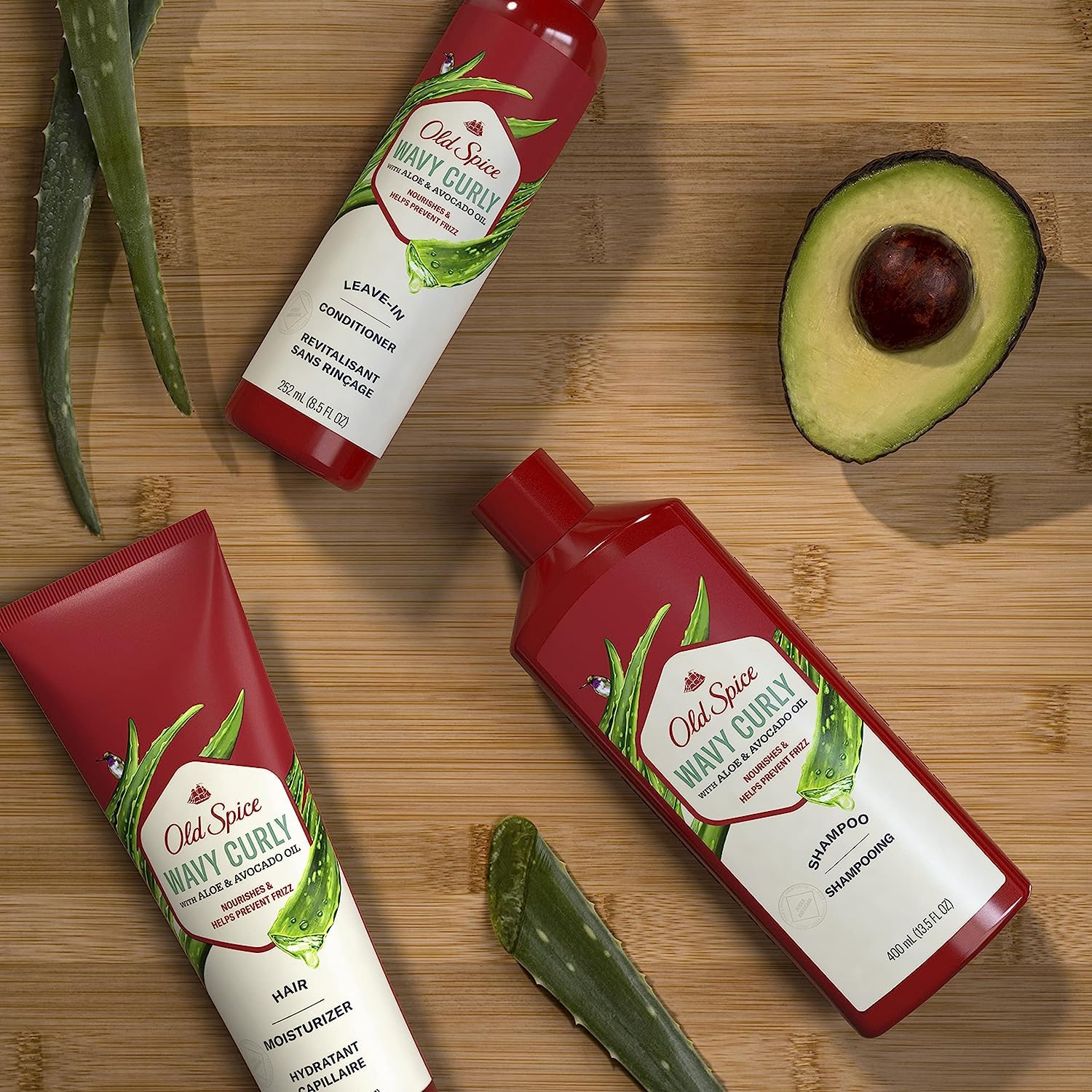 Old Spice Shampoo, Conditioner and Leave-in Conditioner Set for Men, Wavy Curly Hair Regimen Bundle - Image 4