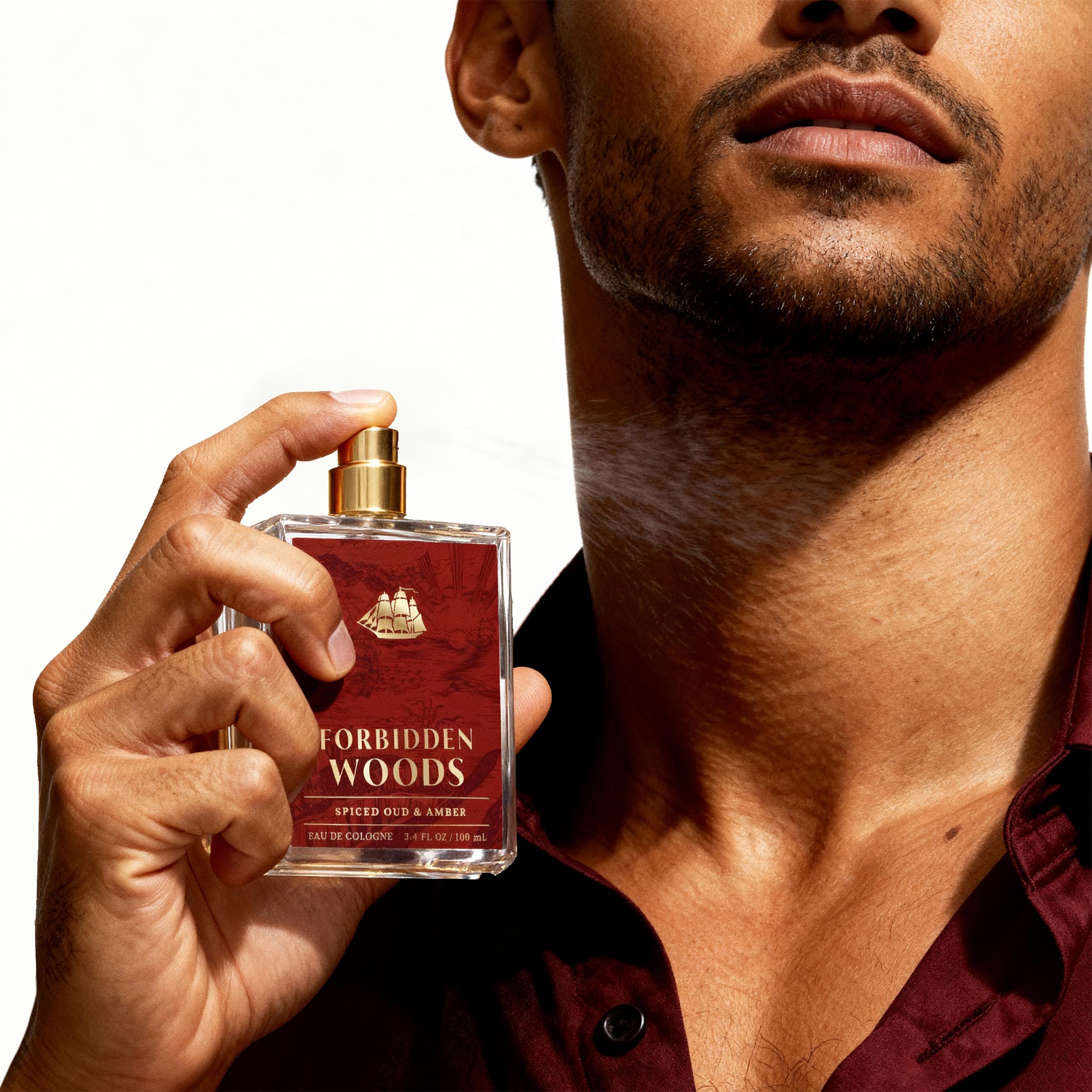 Old Spice Signature Cologne for Men, Forbidden Woods Premium Scent with Notes of Spiced Oud + Amber, 3.4 fl oz - Image 3