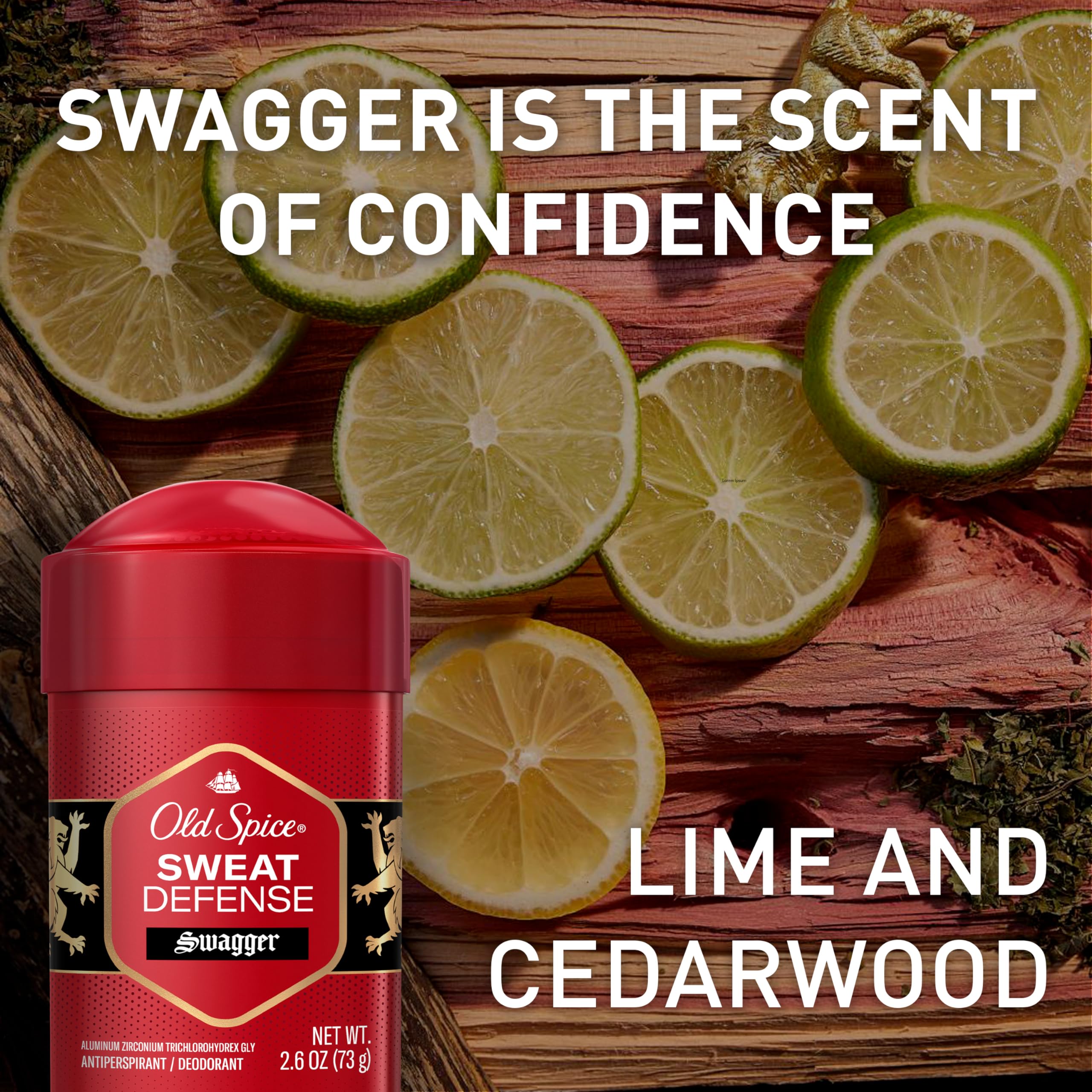 Old Spice Sweat Defense Antiperspirant & Deodorant for Men, 24/7 Ultimate Sweat Protection, Long Lasting Scent, Soft Solid, Swagger with Cedarwood Scent, 2.6 oz (Pack of 2) - Image 8