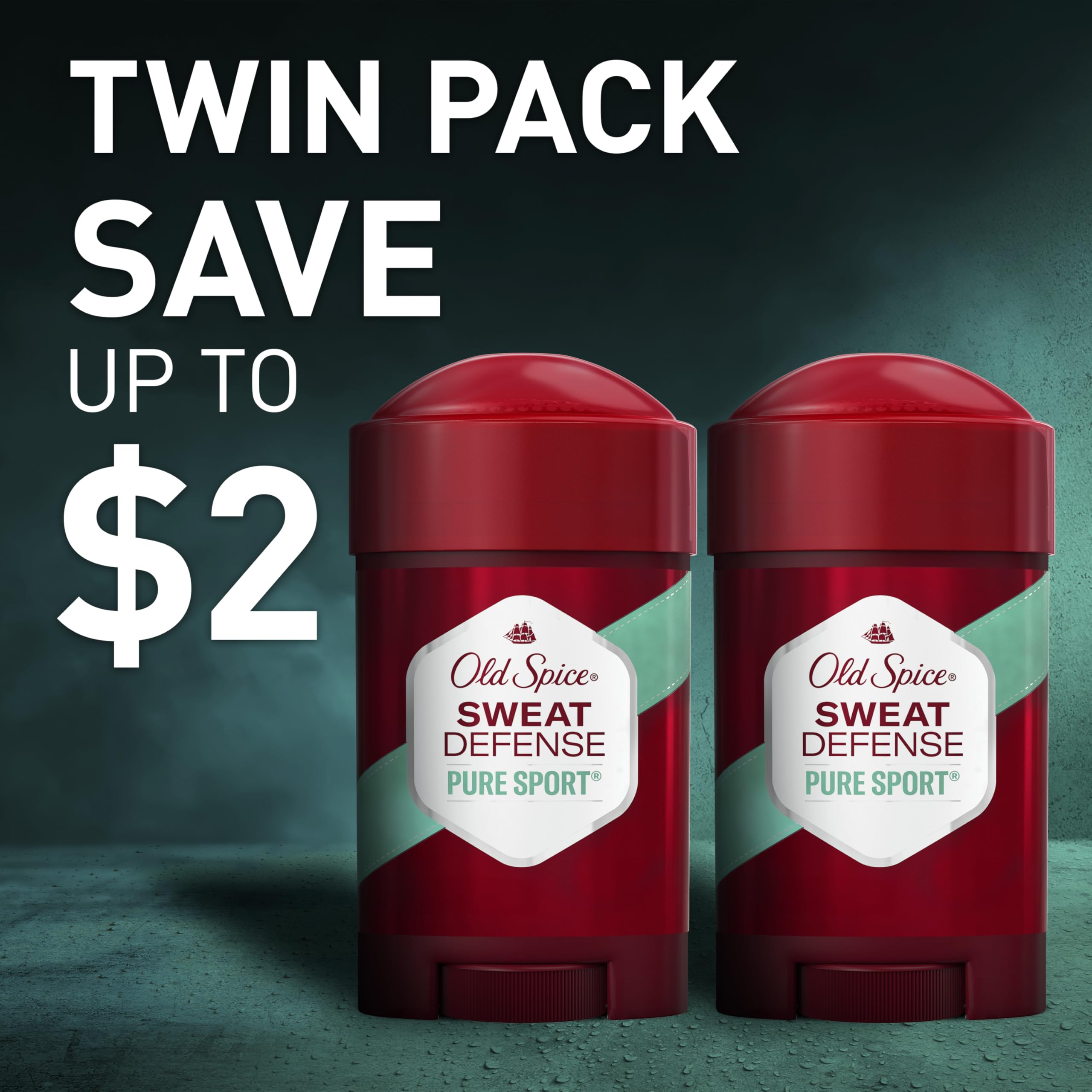 Old Spice Sweat Defense Antiperspirant & Deodorant for Men, 24/7 Ultimate Sweat Protection, Long Lasting Scent, Soft Solid, Pure Sport Scent, 2.6 oz (Pack of 2) - Image 7