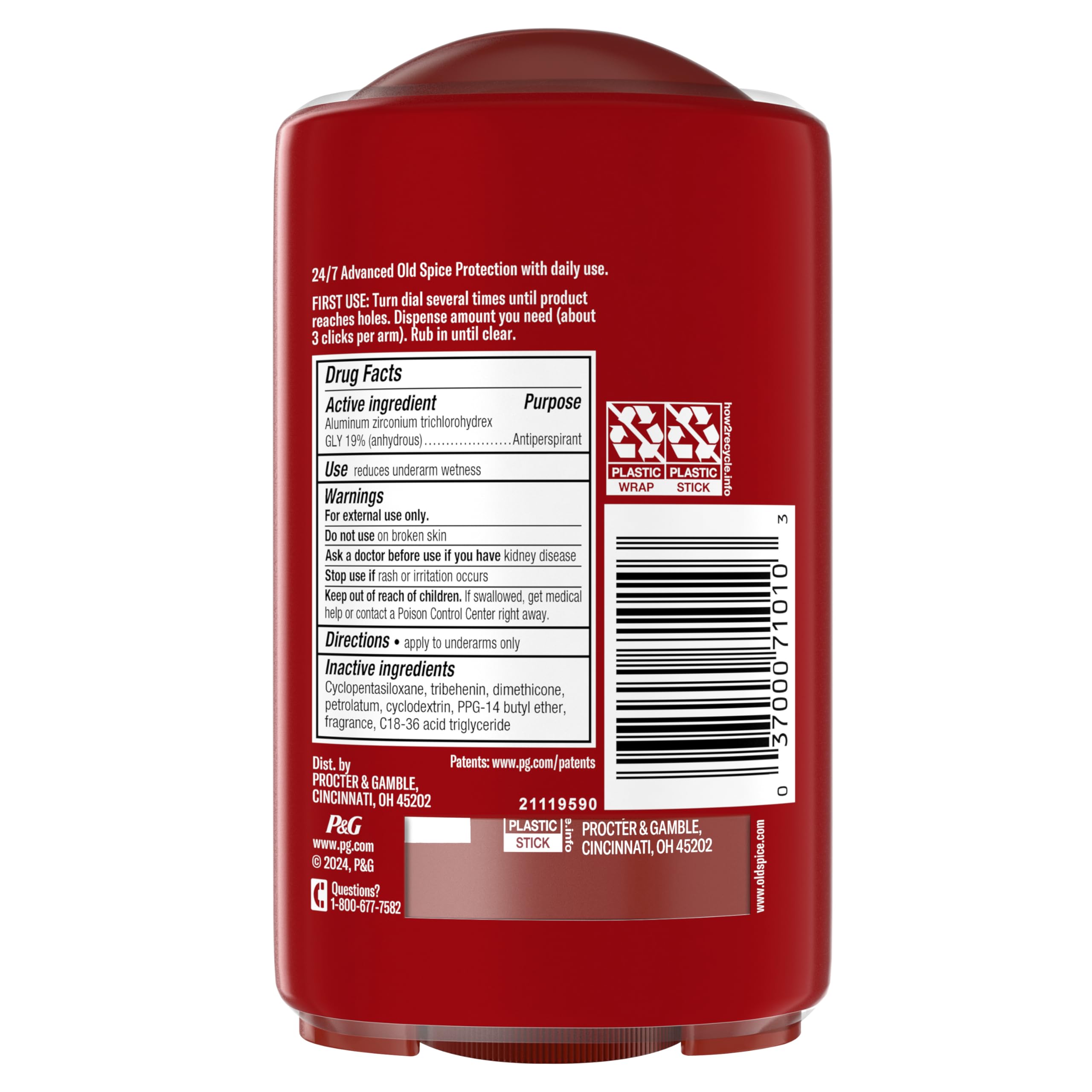 Old Spice Sweat Defense Antiperspirant & Deodorant for Men, 24/7 Ultimate Sweat Protection, Long Lasting Scent, Soft Solid, Swagger with Cedarwood Scent, 2.6 oz (Pack of 2) - Image 9