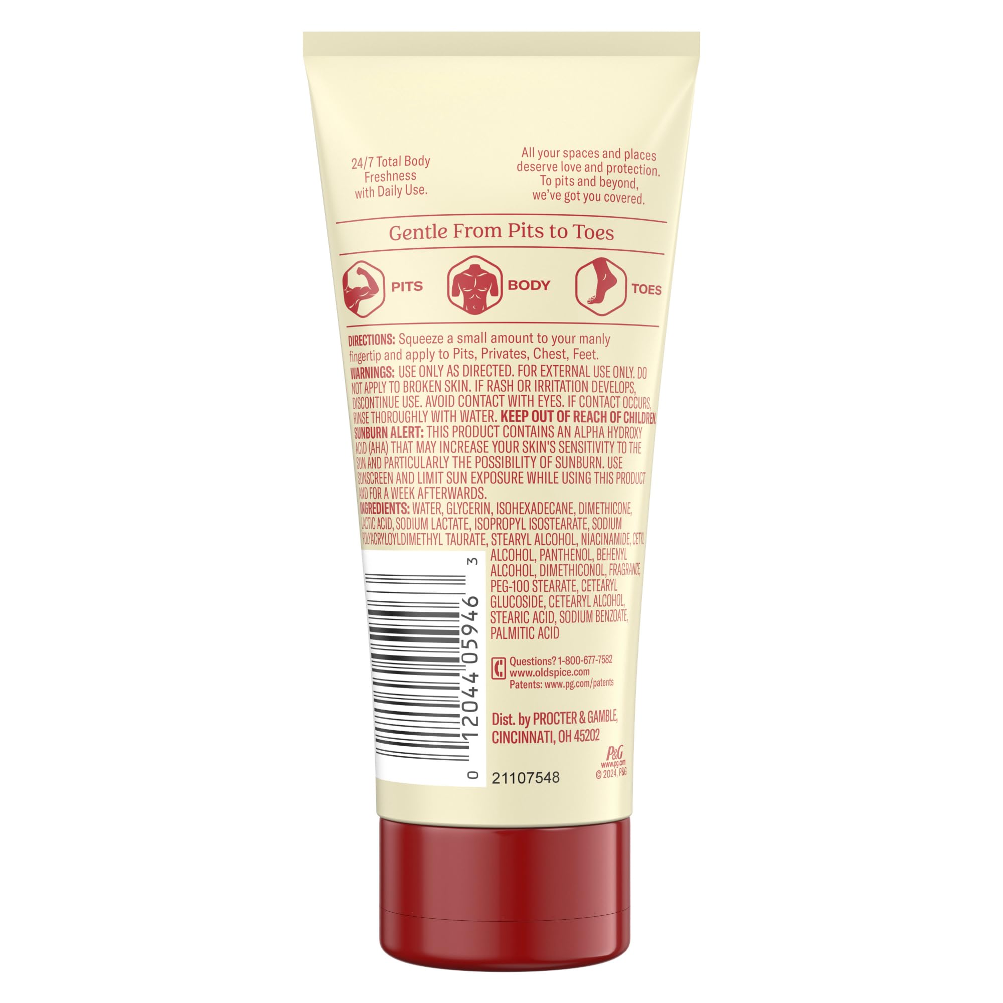 Old Spice Whole Body Deodorant Cream for Men, Aluminum Free, Vanilla + Shea Scent, 24/7 Odor Protection, 24/7 Lasting Freshness, Dermatologist Tested, Gentle on Skin, Safe to Use All Over, 3.0 oz - Image 10