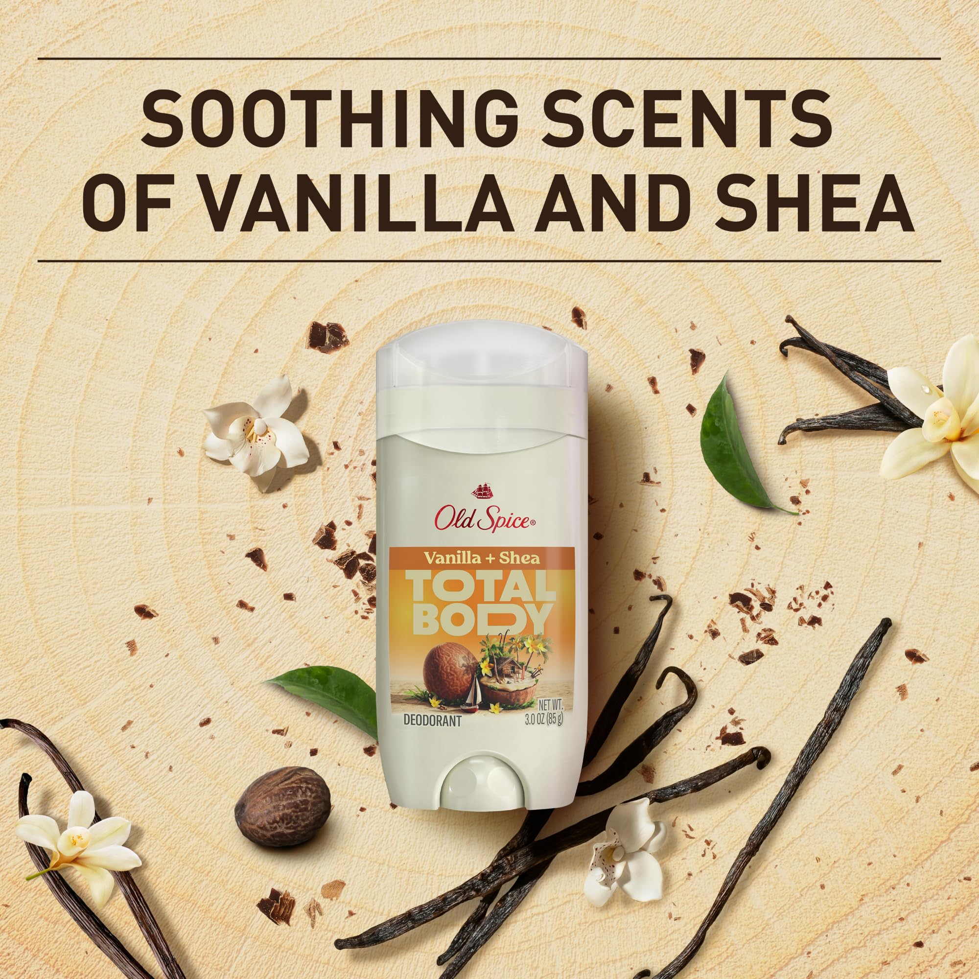 Old Spice Whole Body Deodorant Stick for Men, Aluminum Free, Vanilla + Shea Scent, 24/7 Odor Protection, 24/7 Lasting Freshness, Dermatologist Tested, Gentle on Skin, Safe to Use All Over, 3.0 oz - Image 7